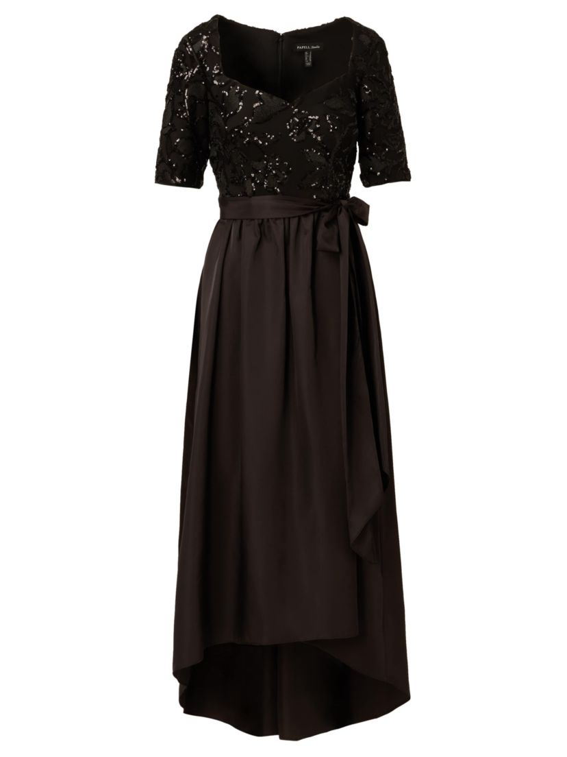 Sequin Combo Taffeta Gown