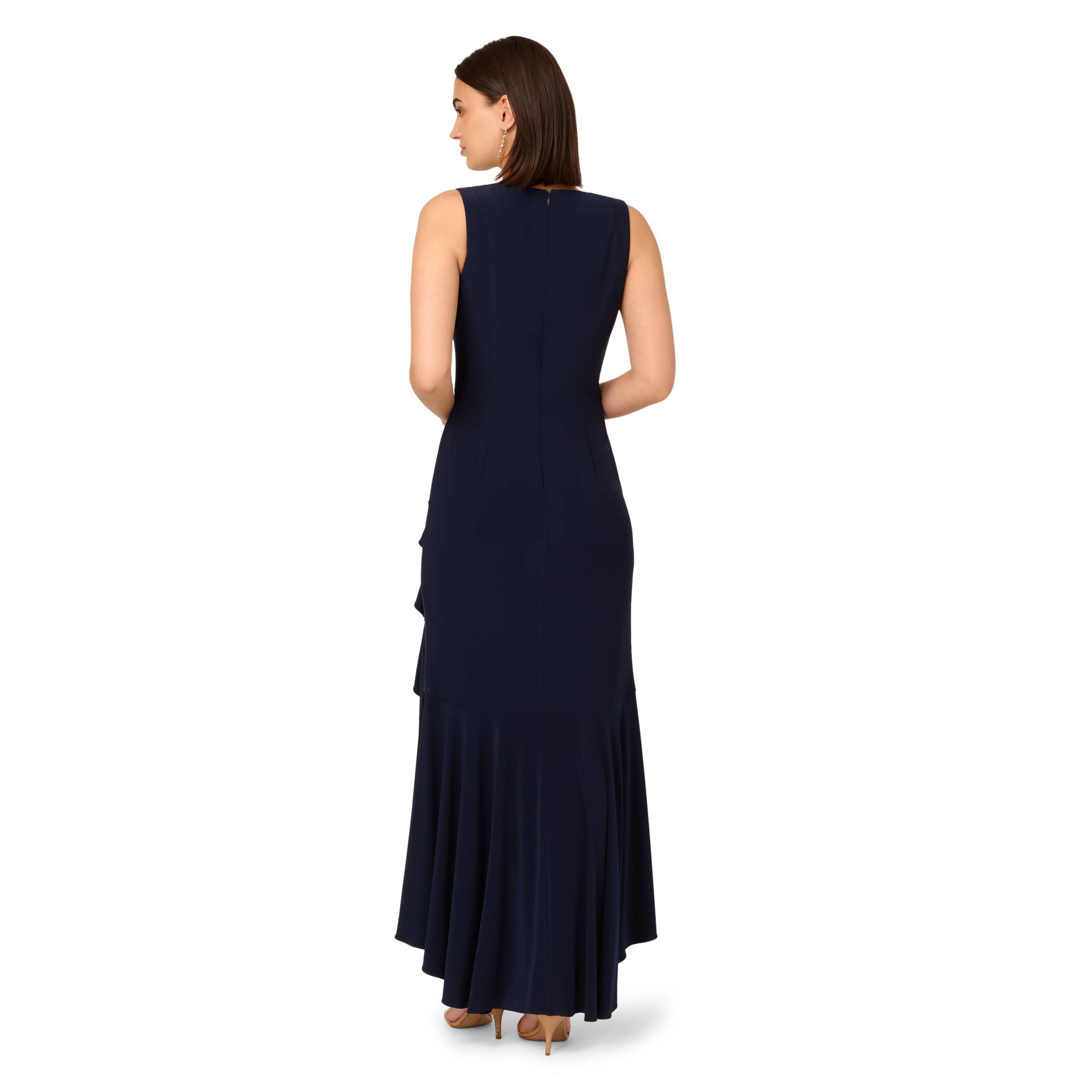 Ruffle Flounce Jersey Gown