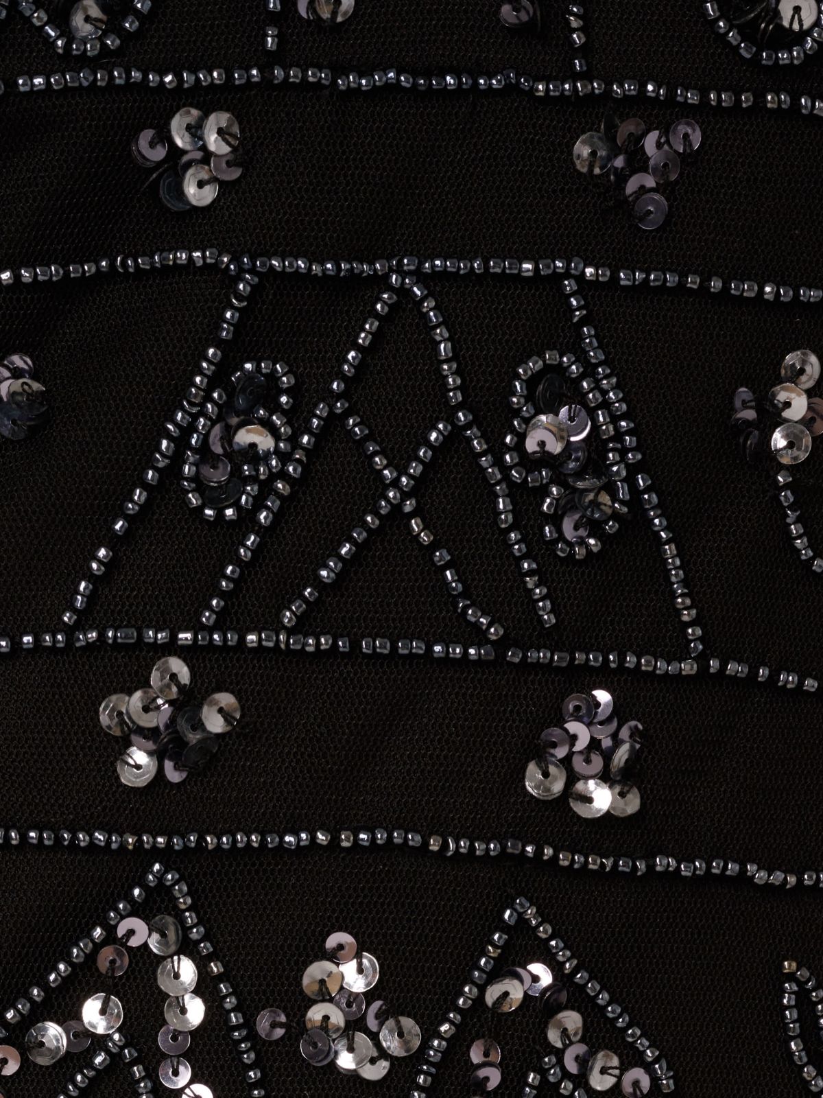 Bead Flutter Sleeve Dress