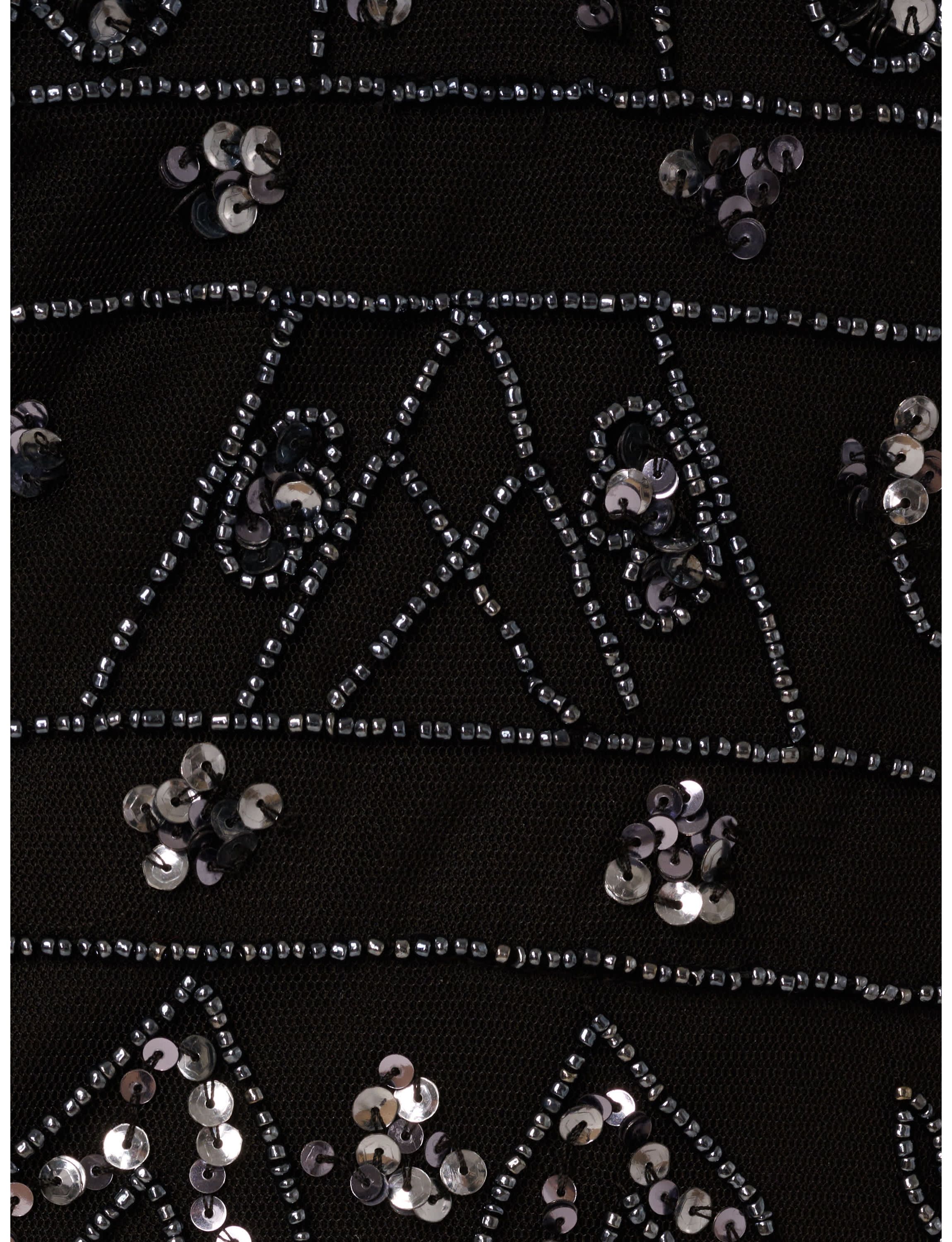 Bead Flutter Sleeve Dress