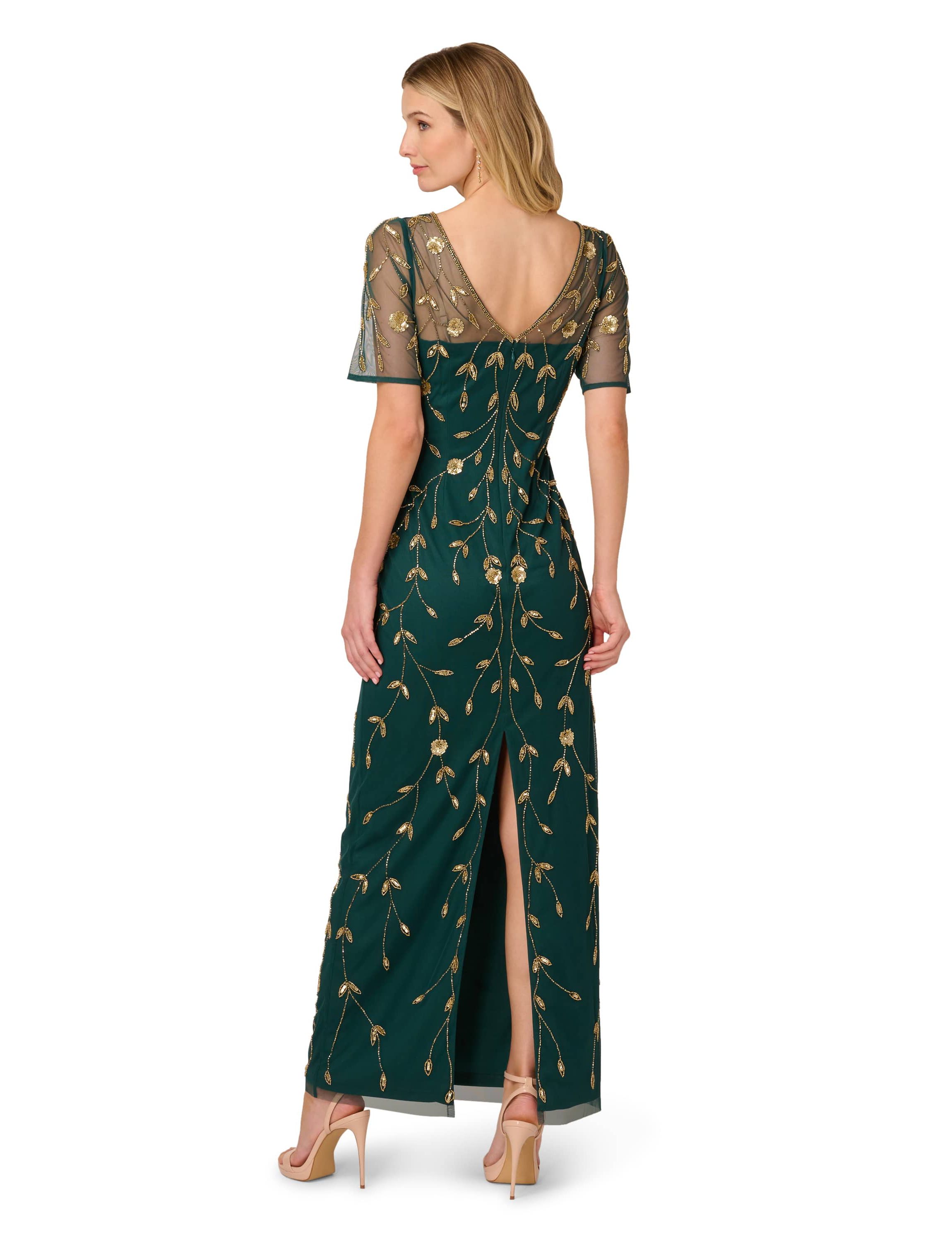 Bead Mesh Long Dress