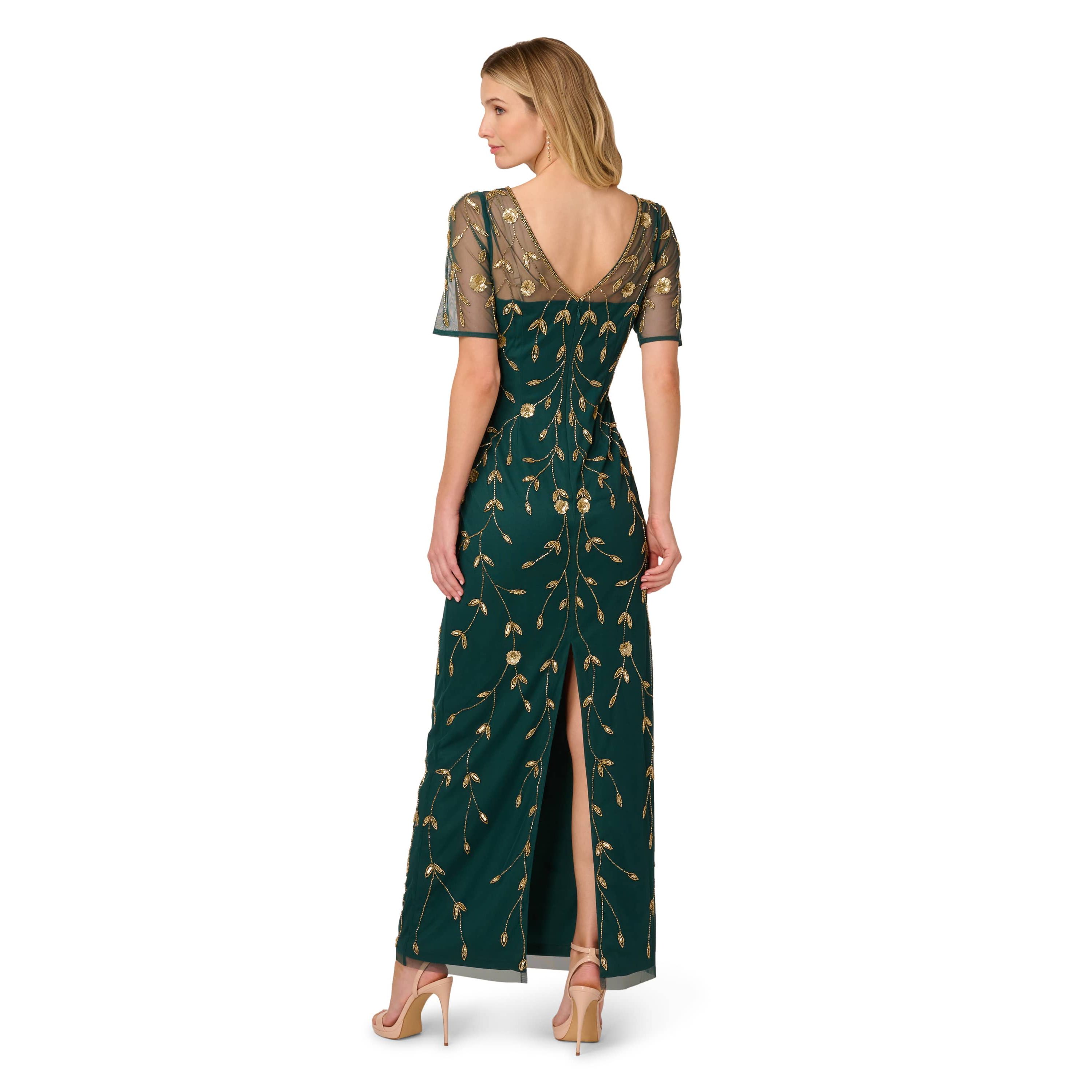 Bead Mesh Long Dress