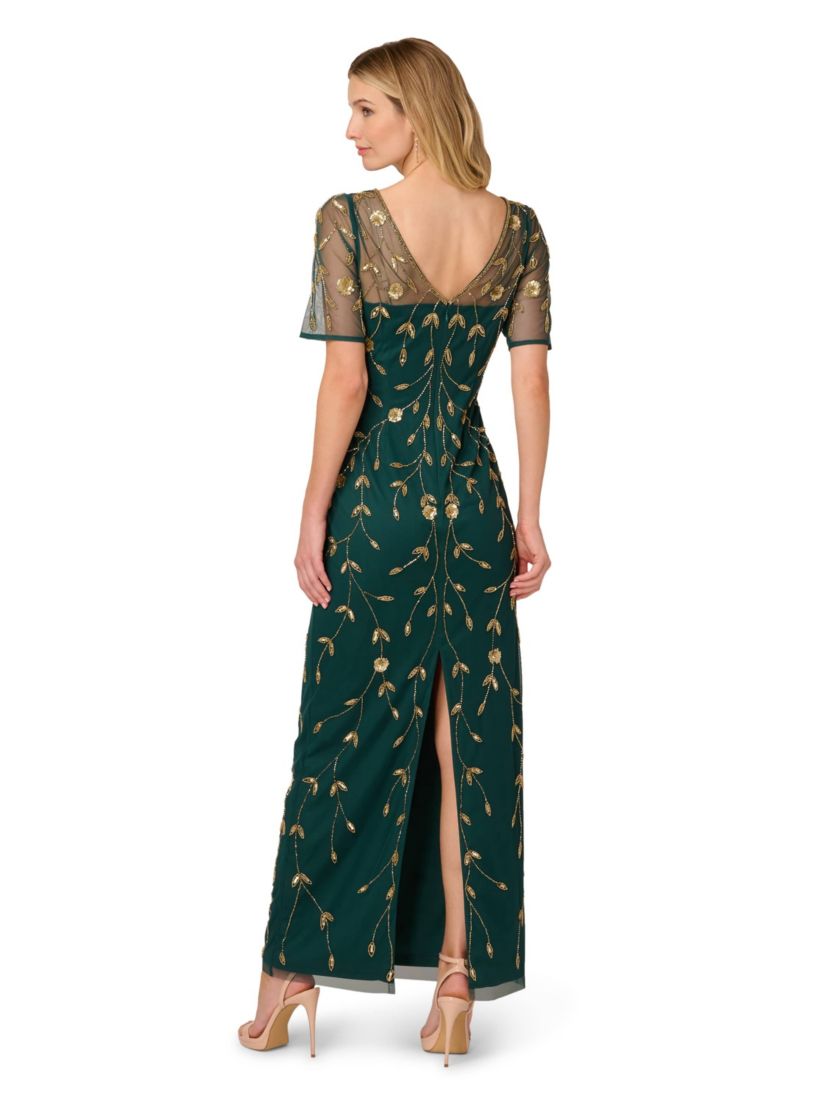 Bead Mesh Long Dress