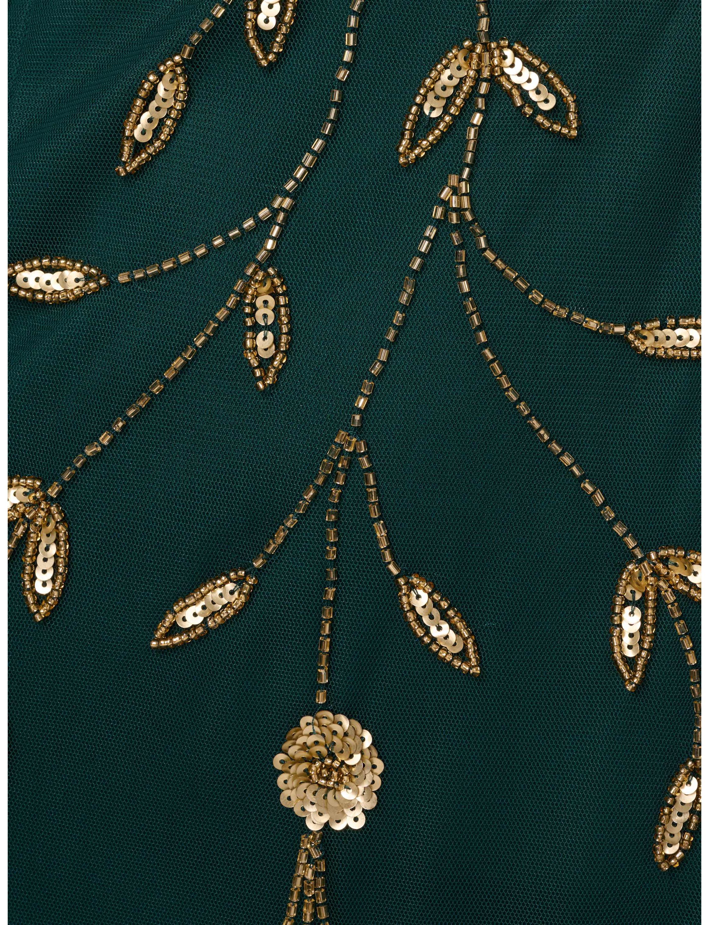 Bead Mesh Long Dress