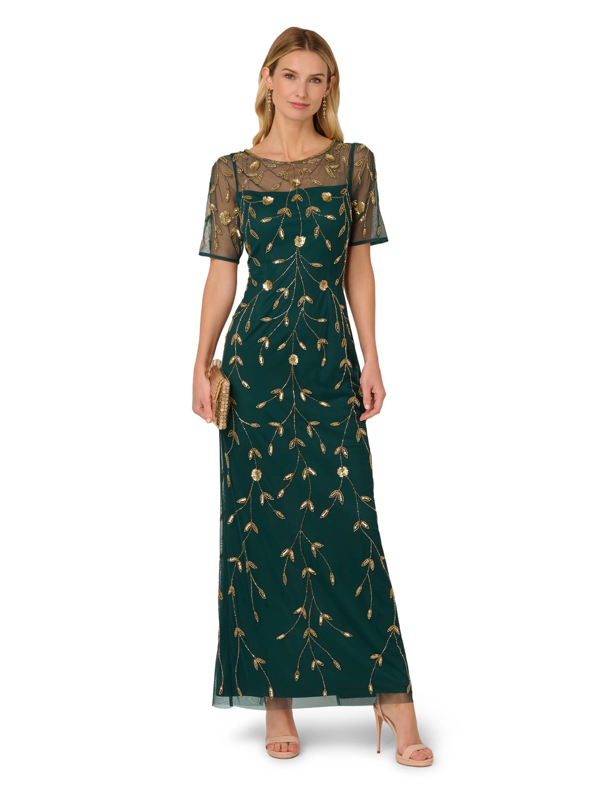 Bead Mesh Long Dress