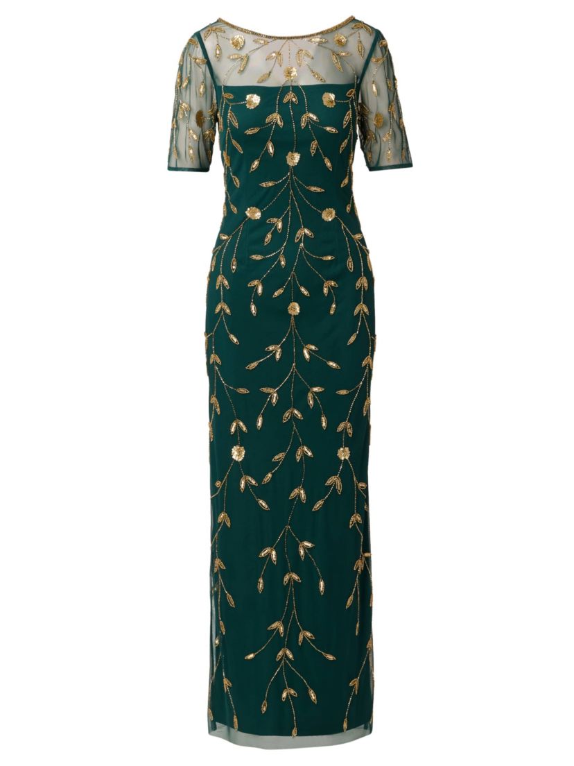 Bead Mesh Long Dress
