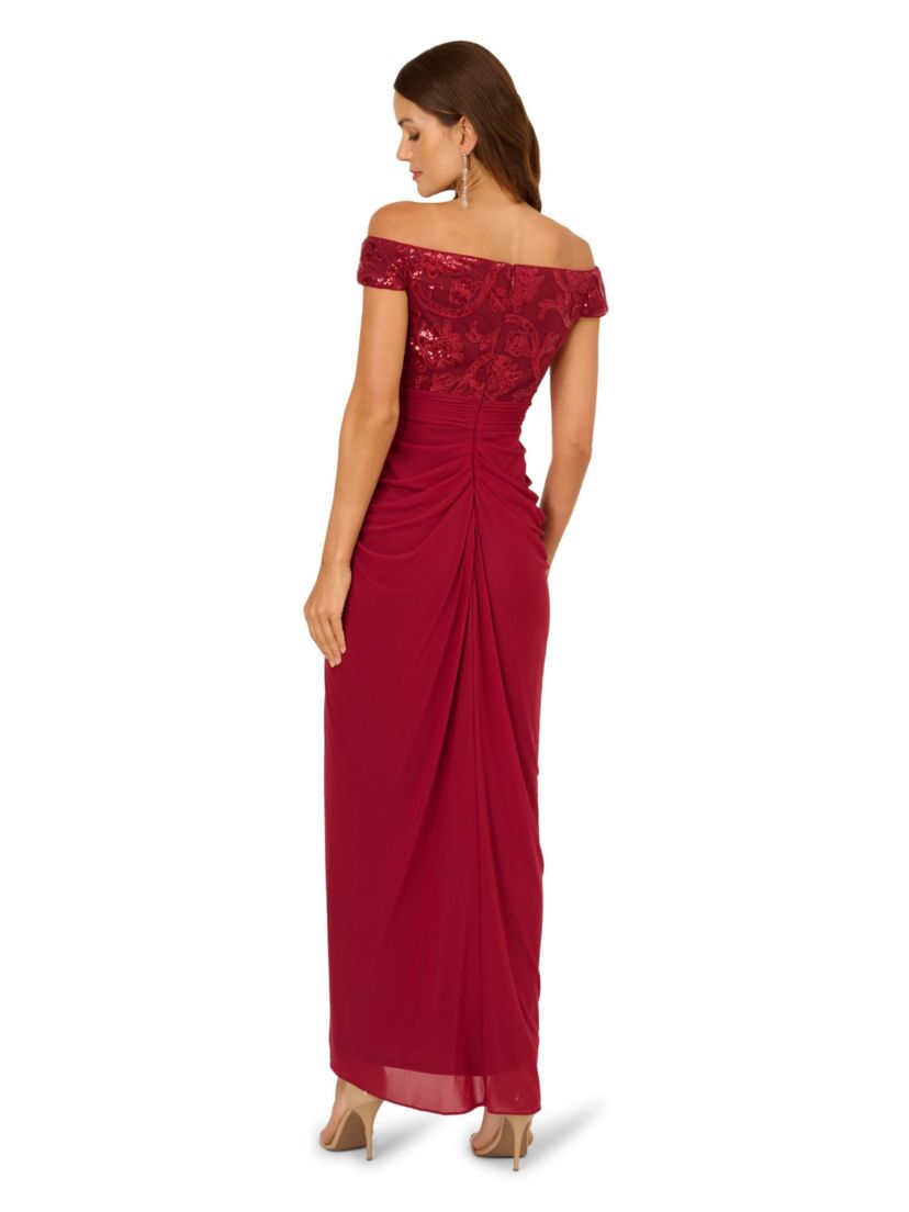 Sequin And Stretch Tulle Gown