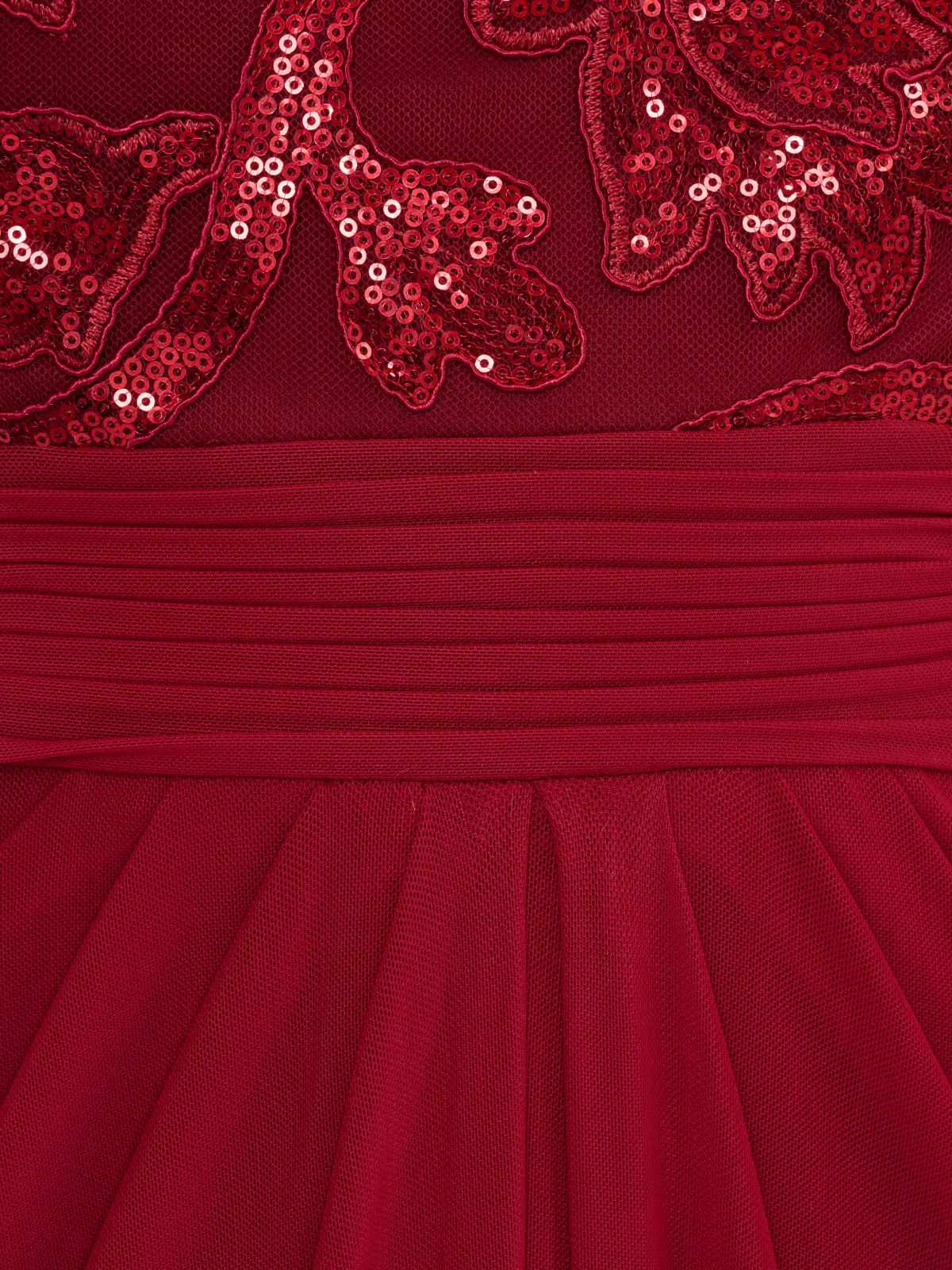 Sequin And Stretch Tulle Gown