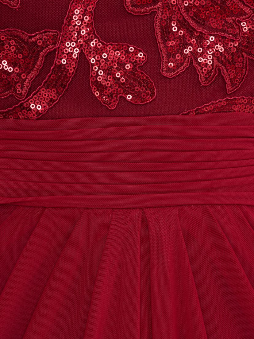 Sequin And Stretch Tulle Gown