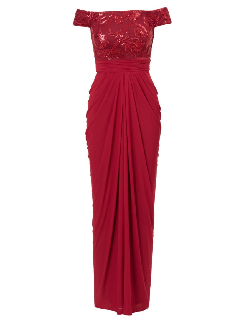 Sequin And Stretch Tulle Gown