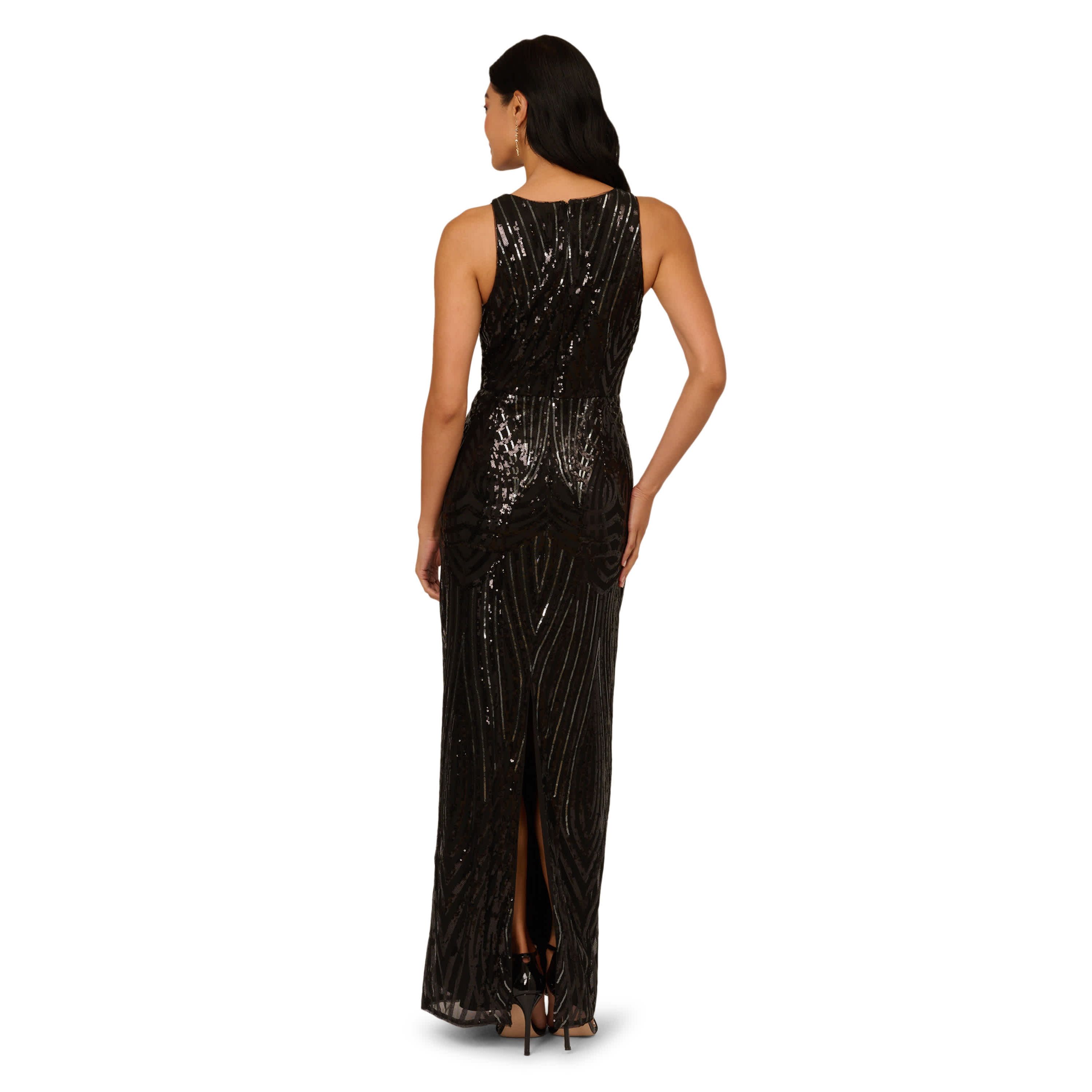 Sequin Halter Gown
