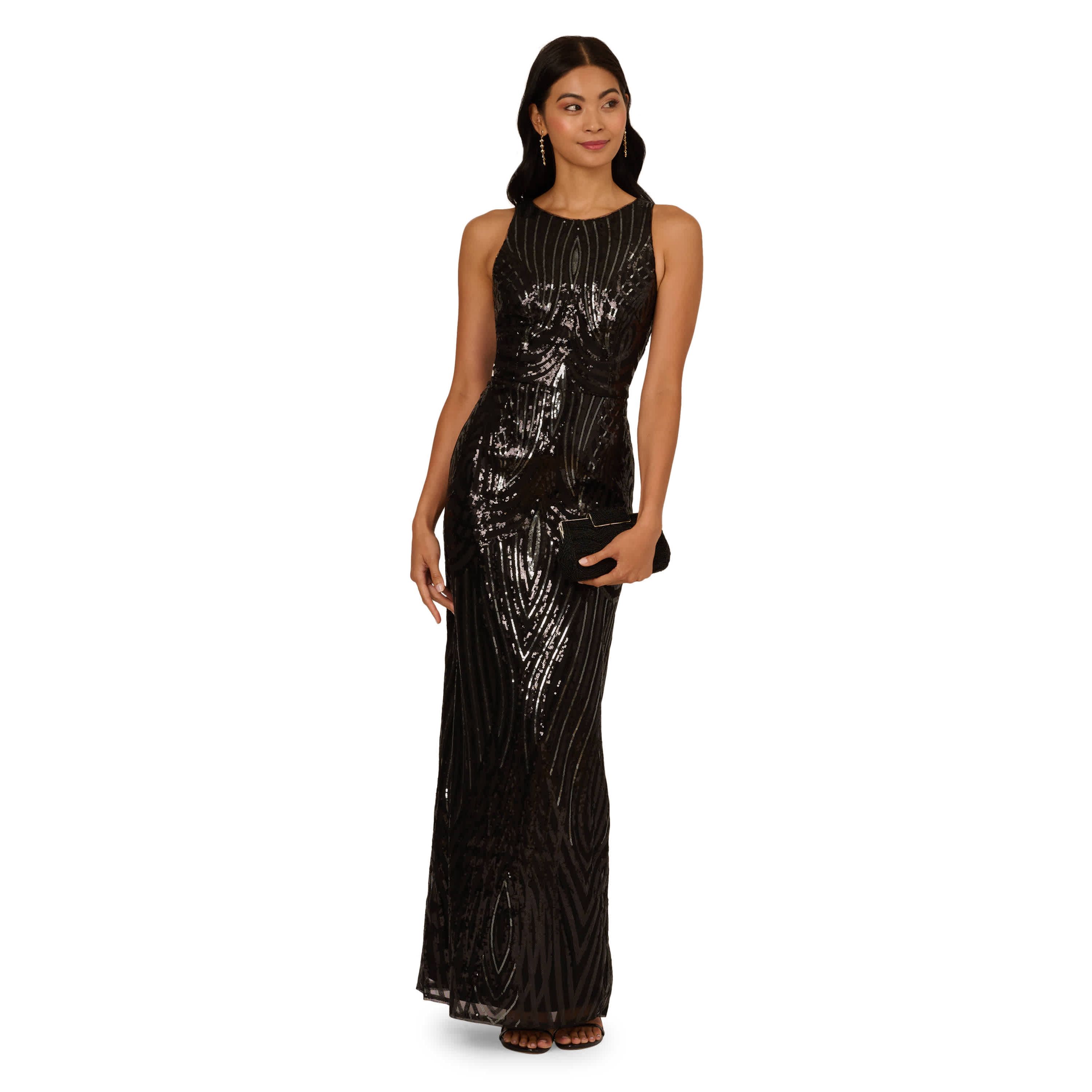 Sequin Halter Gown