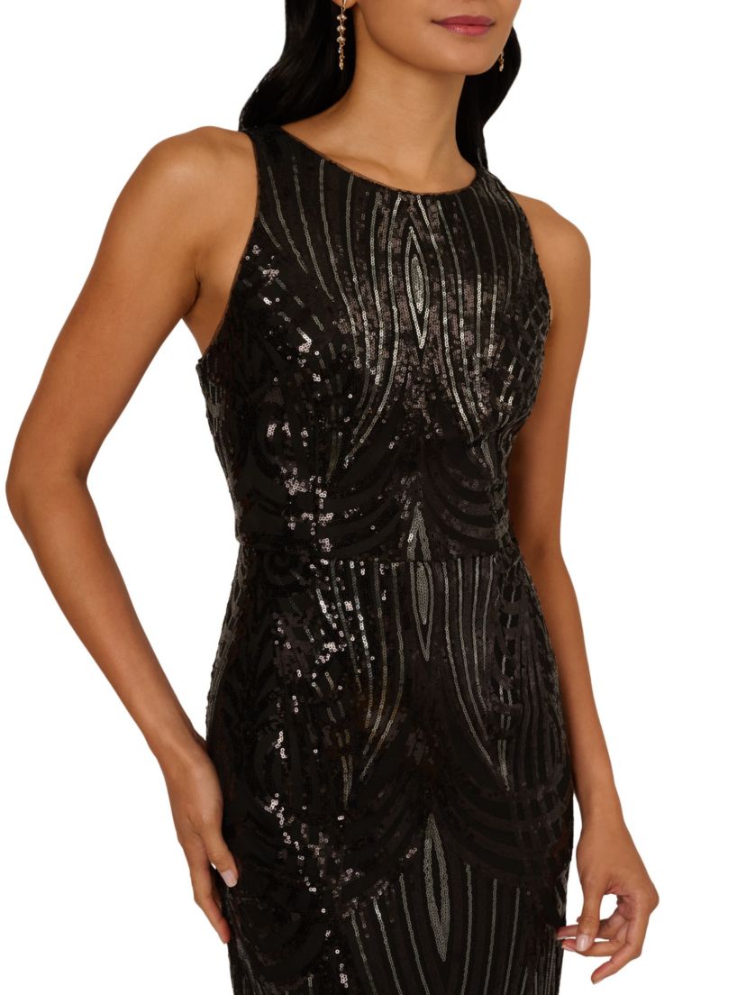Sequin Halter Gown