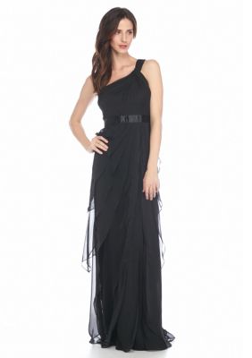 Adrianna Papell Draped One Shoulder Gown Belk