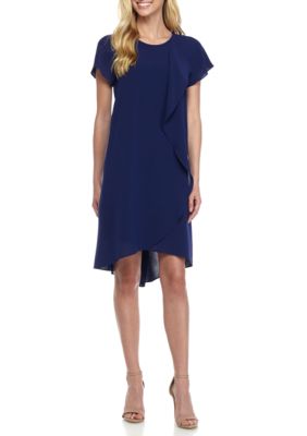 adrianna papell cascading ruffle gown