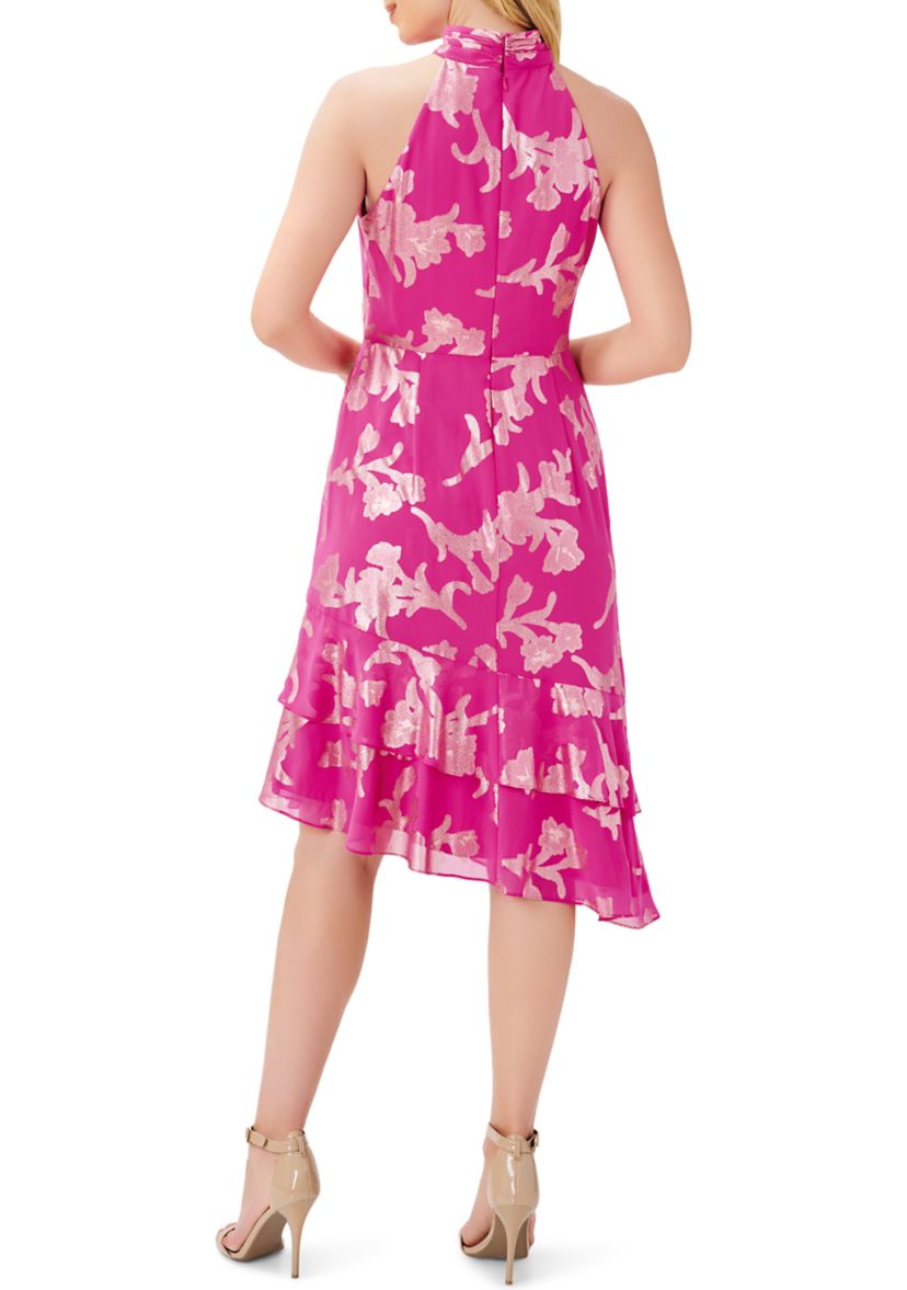 Womens Foiled Chiffon Dress