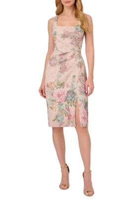 Betsey johnson draped surplice sheath clearance dress