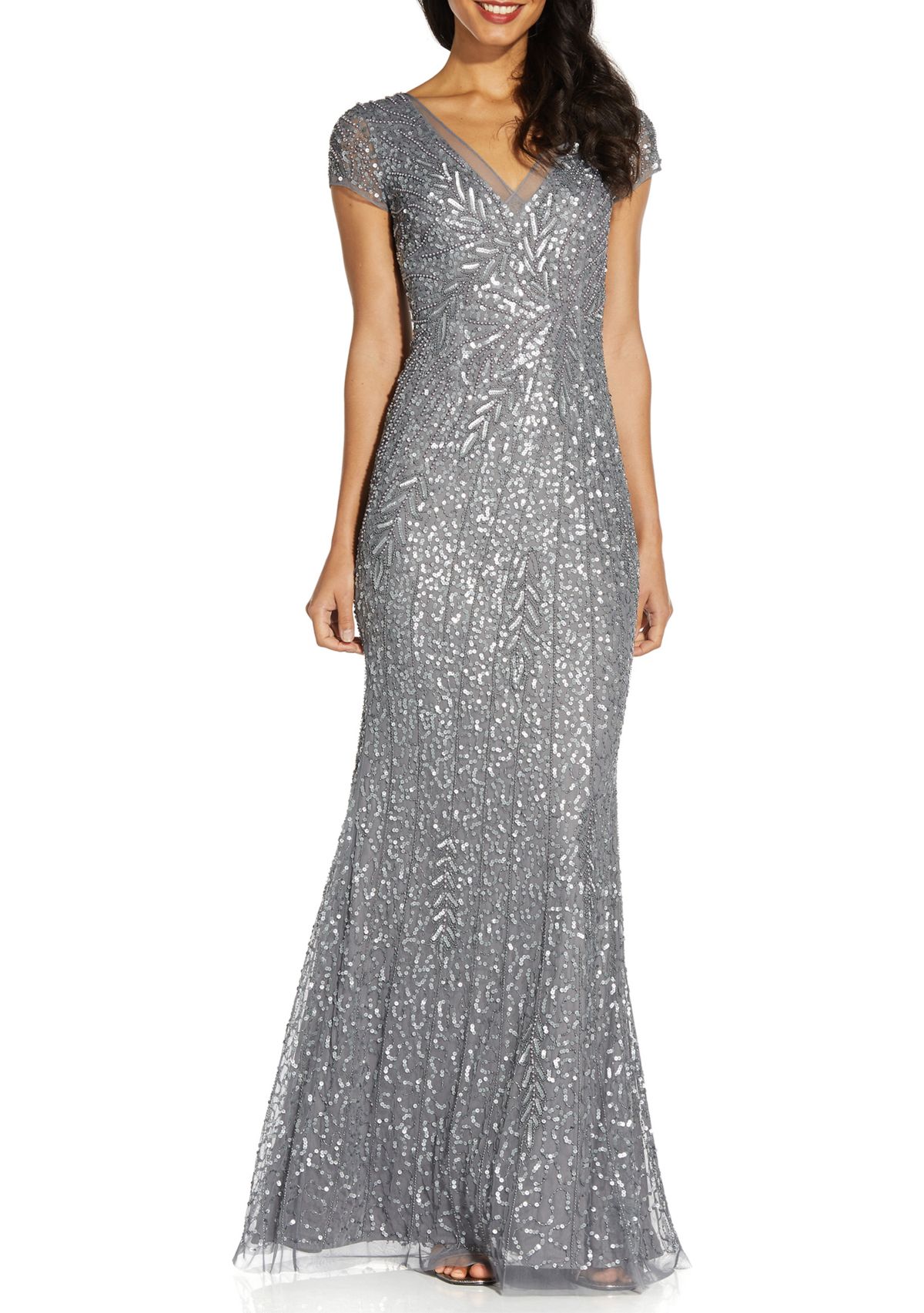 Womens Beaded Mermaid Gown
