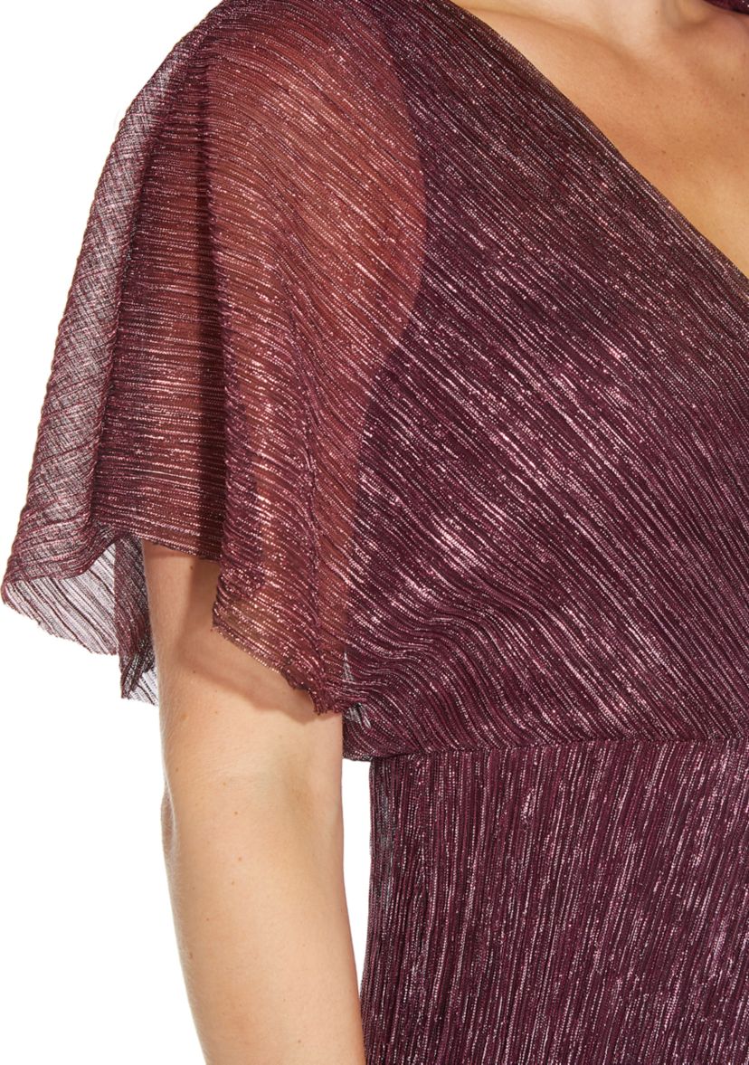 Womens Metallic Blouson Gown