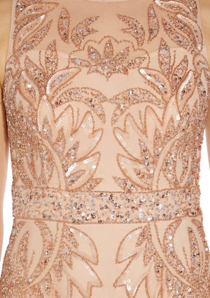 Adrianna Papell Women's Beaded Column Long Dress | Belk