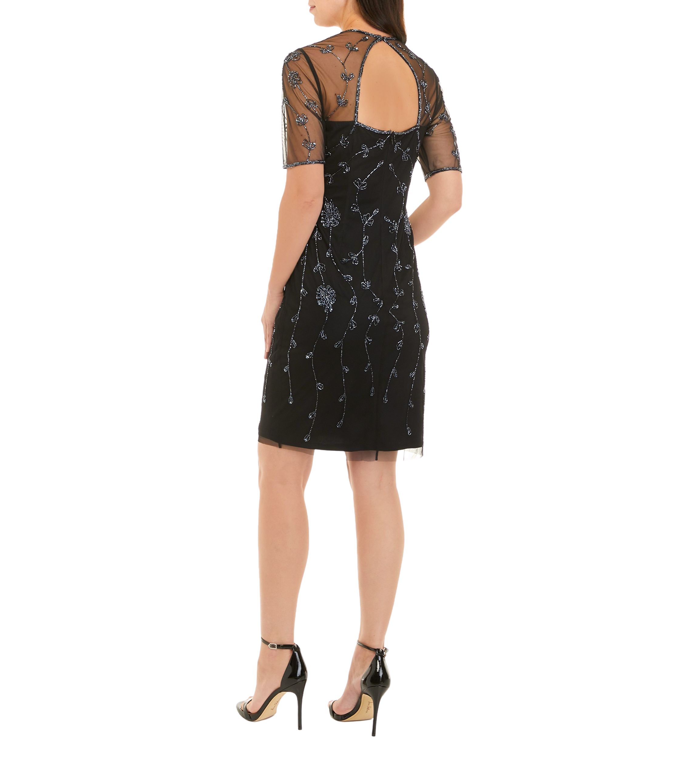 Womens Beaded Short Dress 