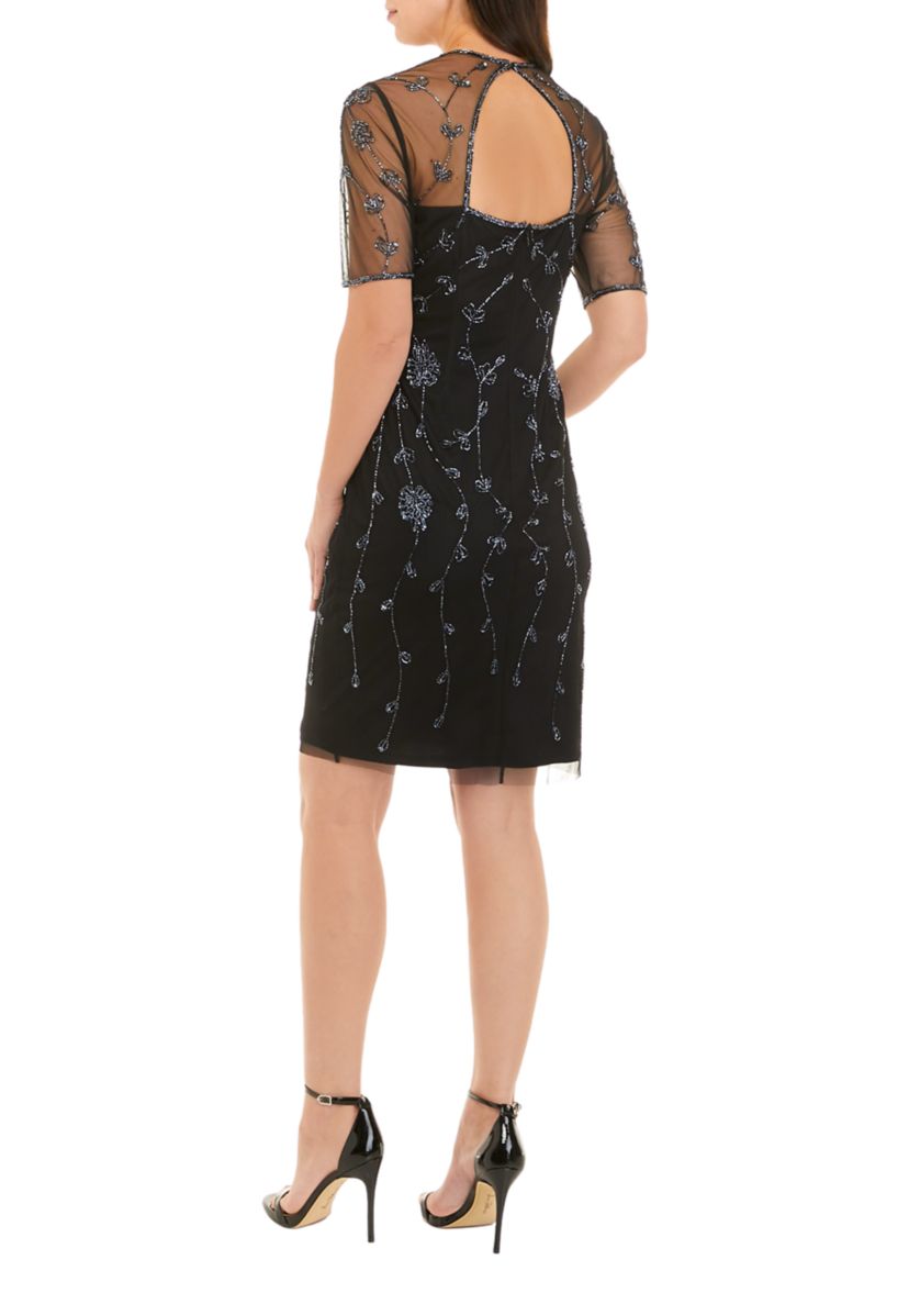 Womens Beaded Short Dress 