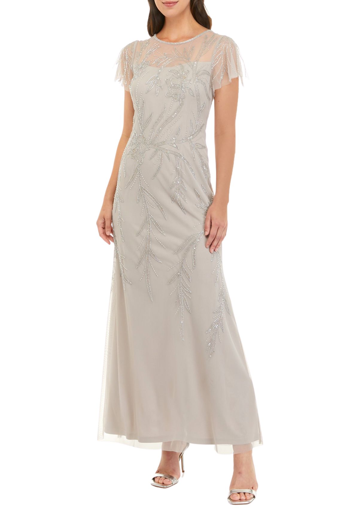 Womens Beaded Long Dress 
