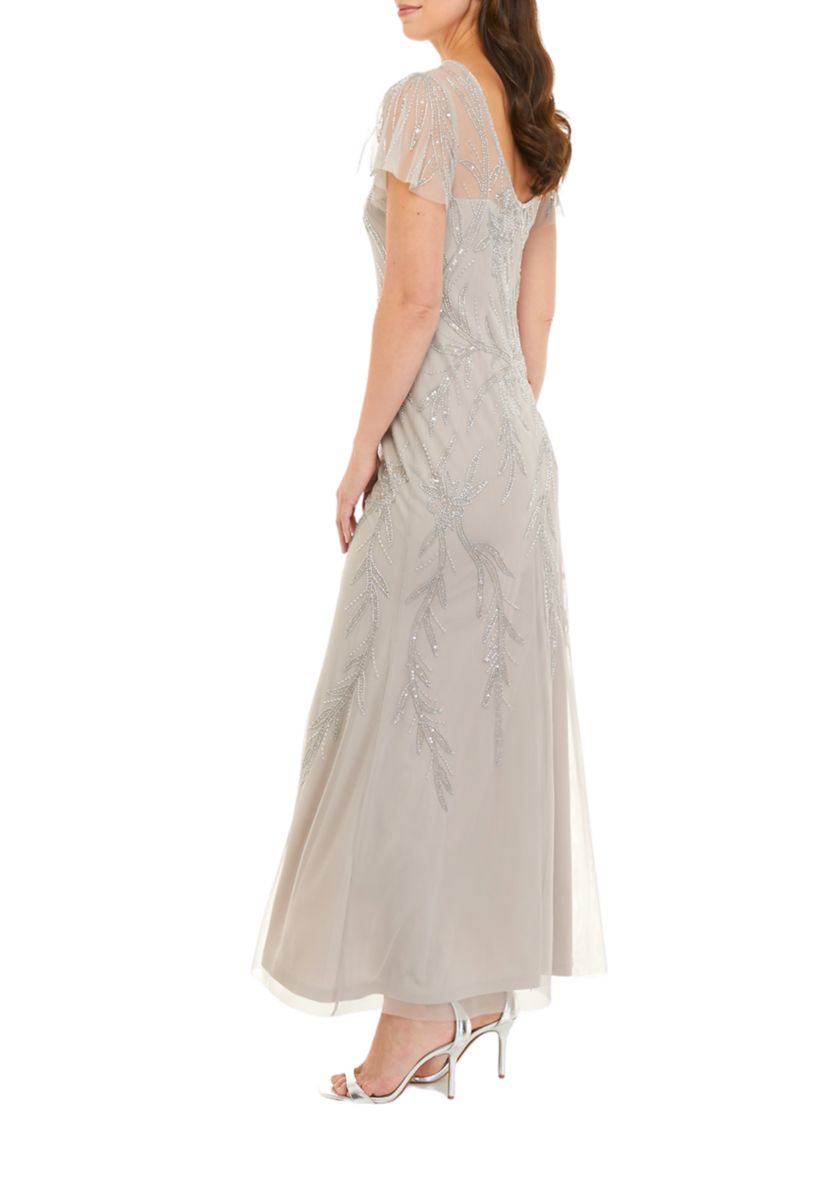 Womens Beaded Long Dress 