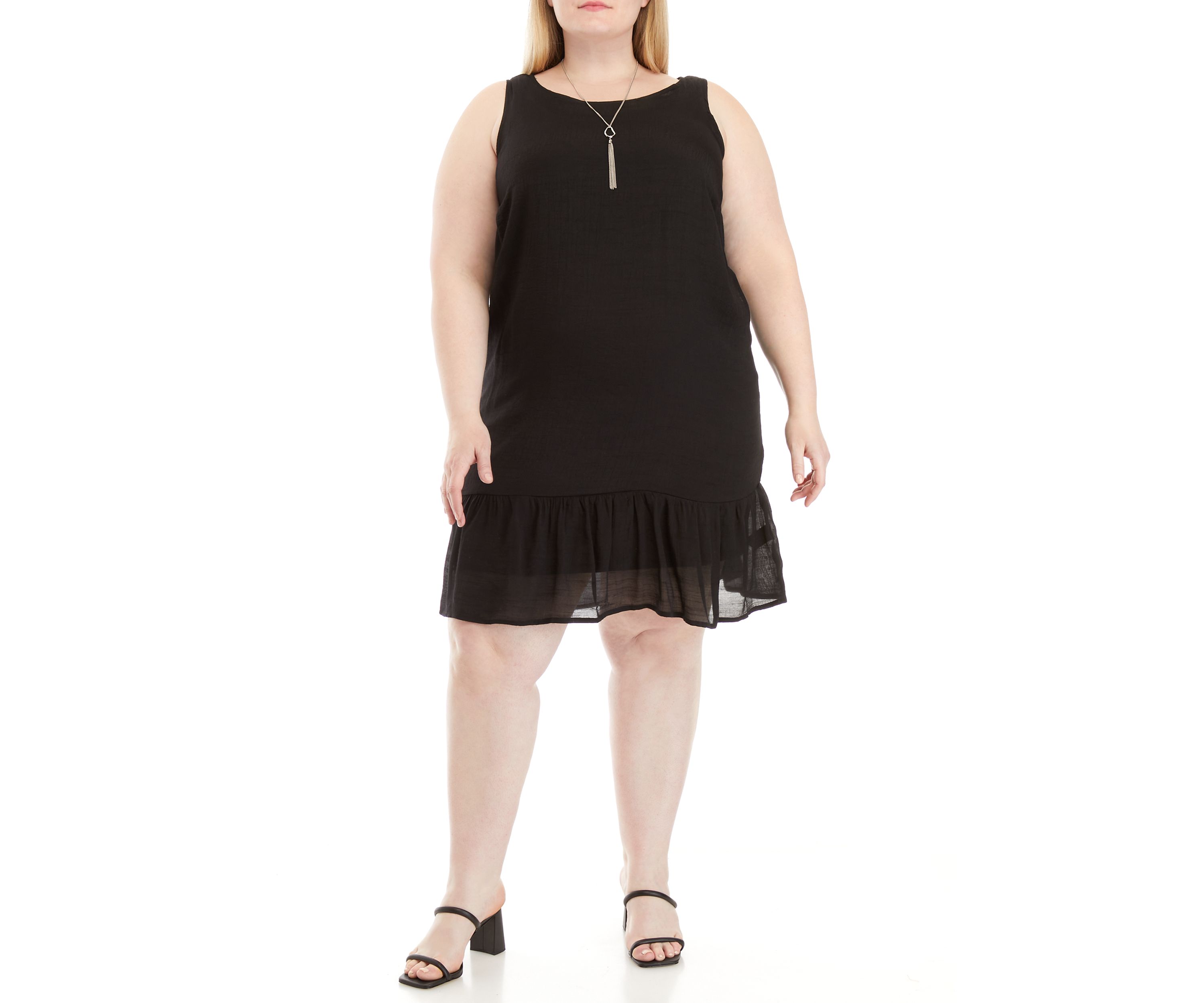 Plus Size Flounce Hem Dress