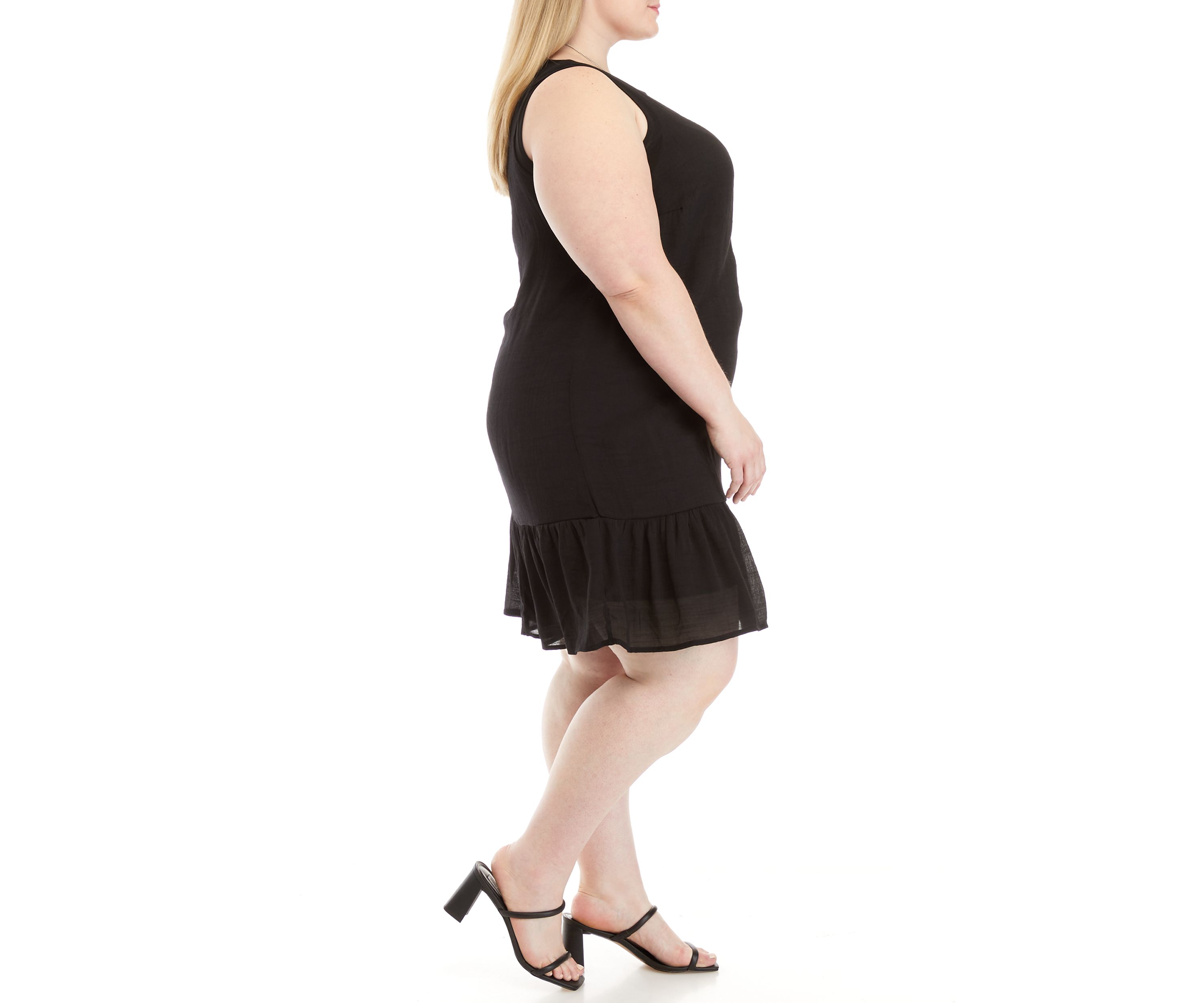 Plus Size Flounce Hem Dress