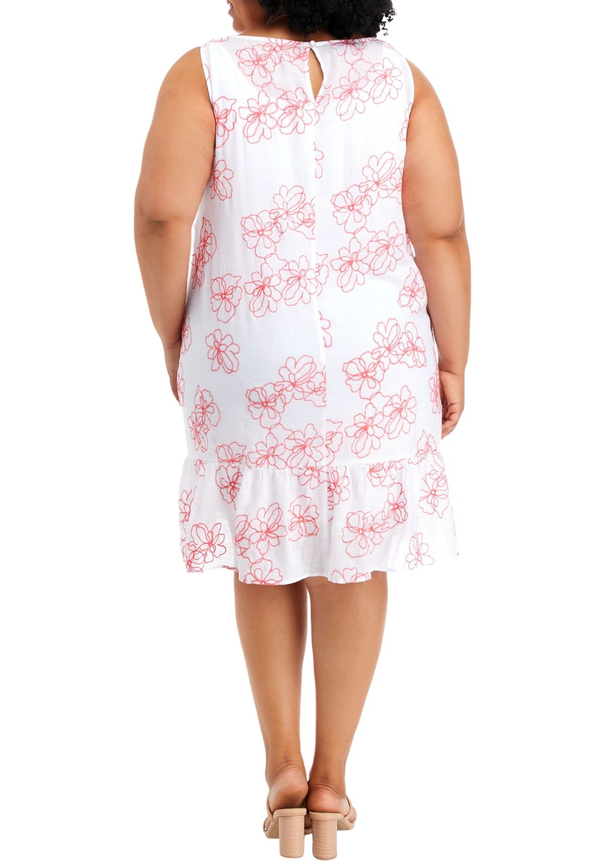 Plus Size Sleeveless Floral Dress