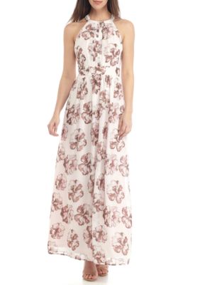 Nine West Floral Printed Halter Maxi Dress | belk