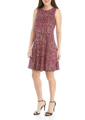 nine west sleeveless spotted dres