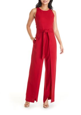 Nine West Women's Sleeveless Tie Waist Jumpsuit | belk