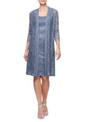 Alex Evenings Mid-Length Scoop Neck Dress | belk