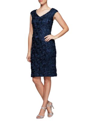 Alex Evenings Mid-Length V-Neck Dress | belk