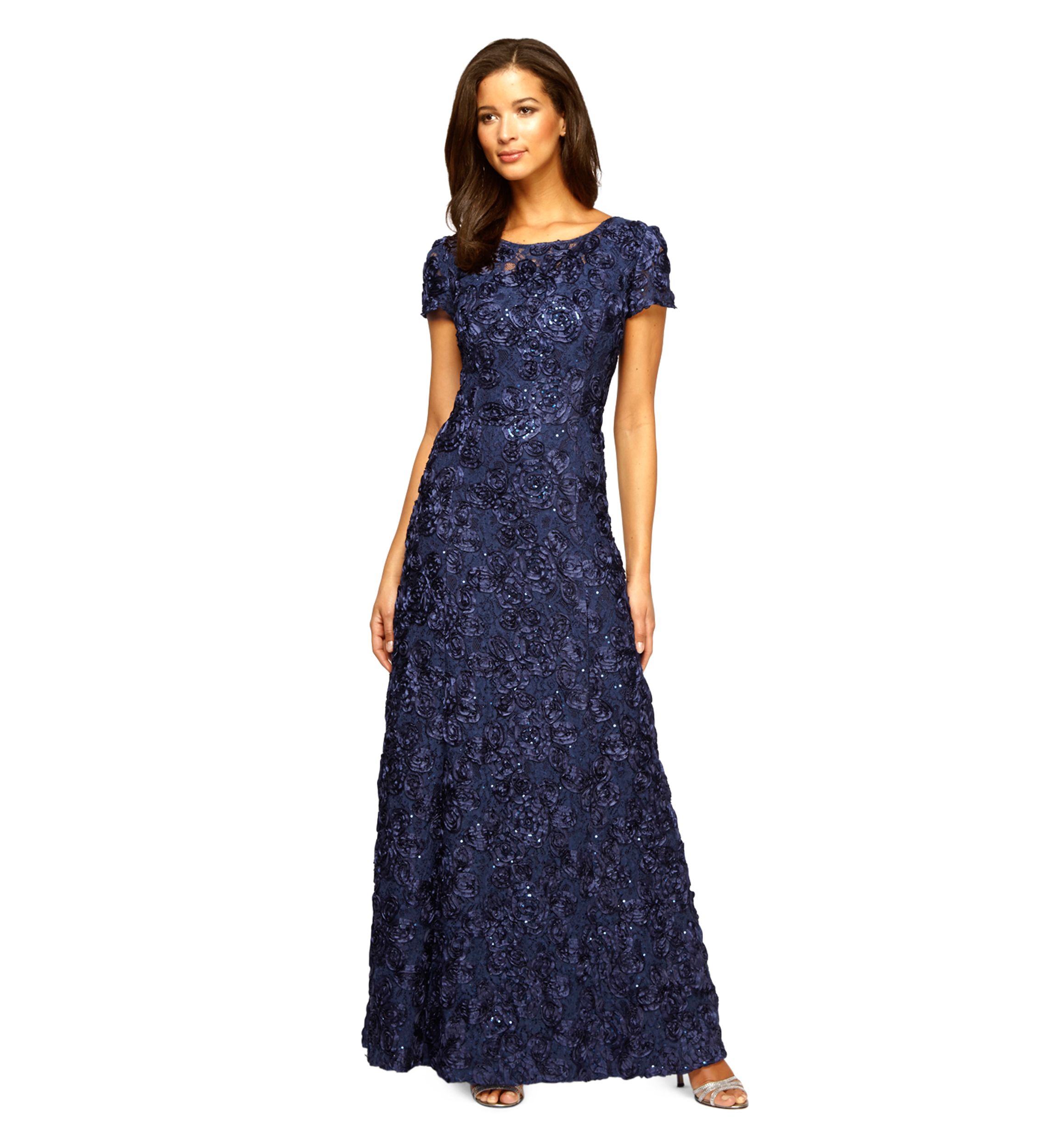 Rosette Gown with Sequin