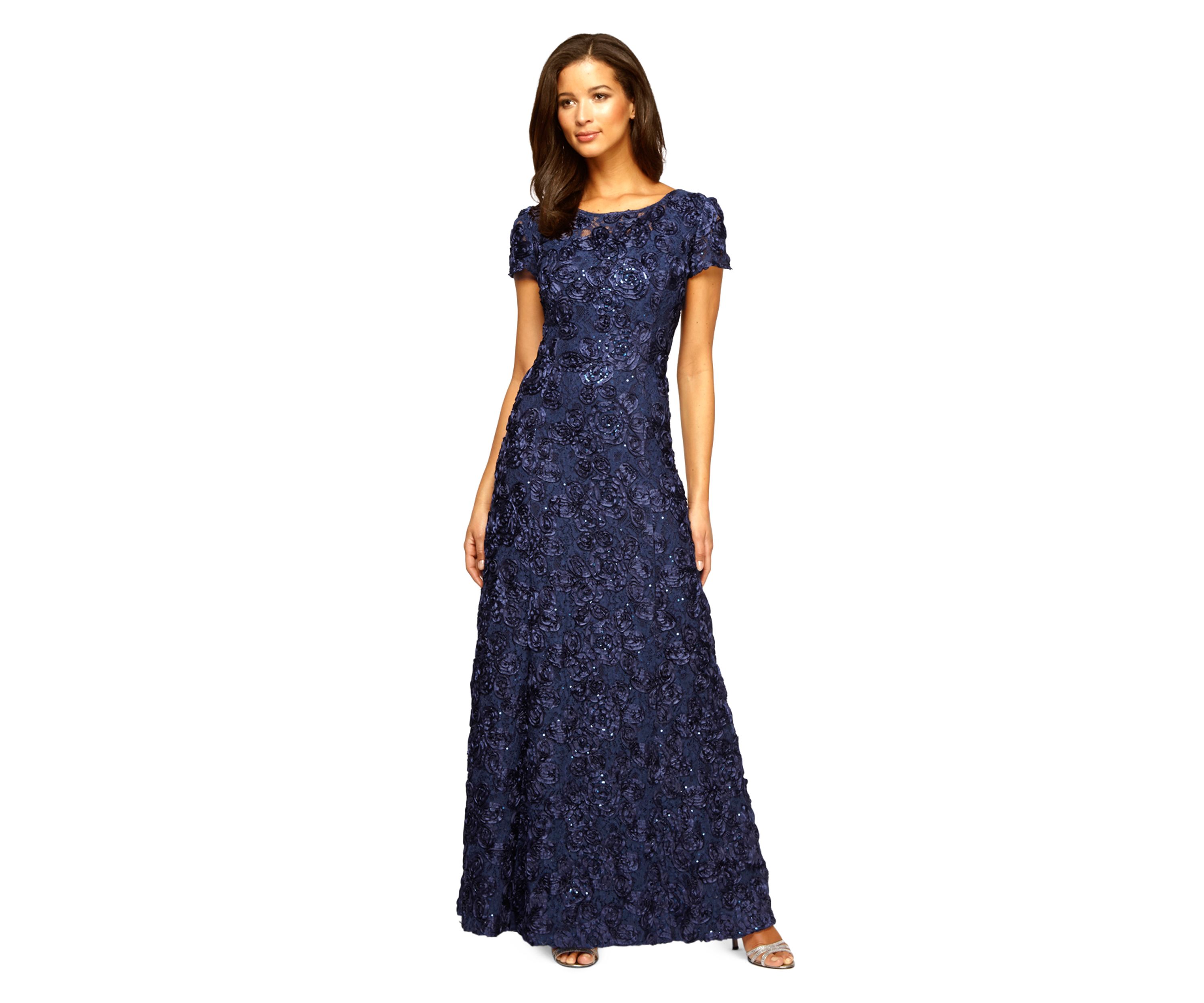 Rosette Gown with Sequin