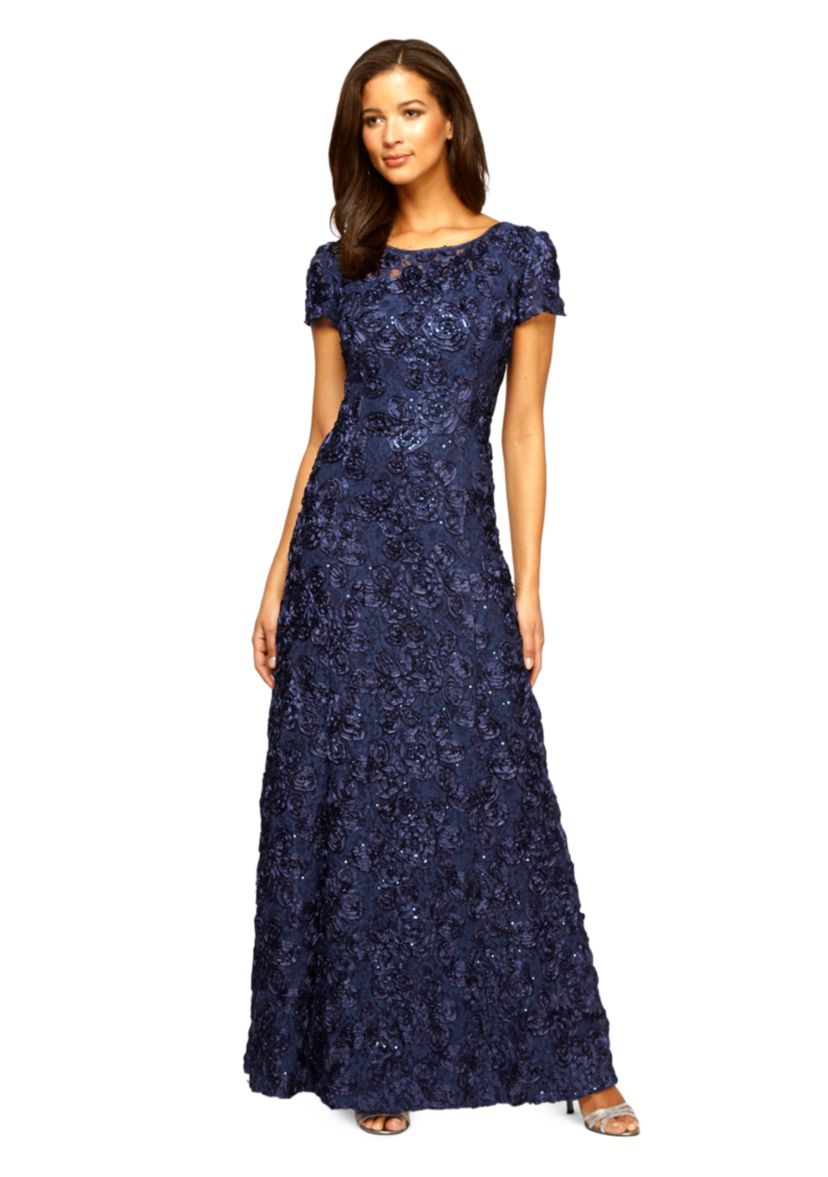 Rosette Gown with Sequin