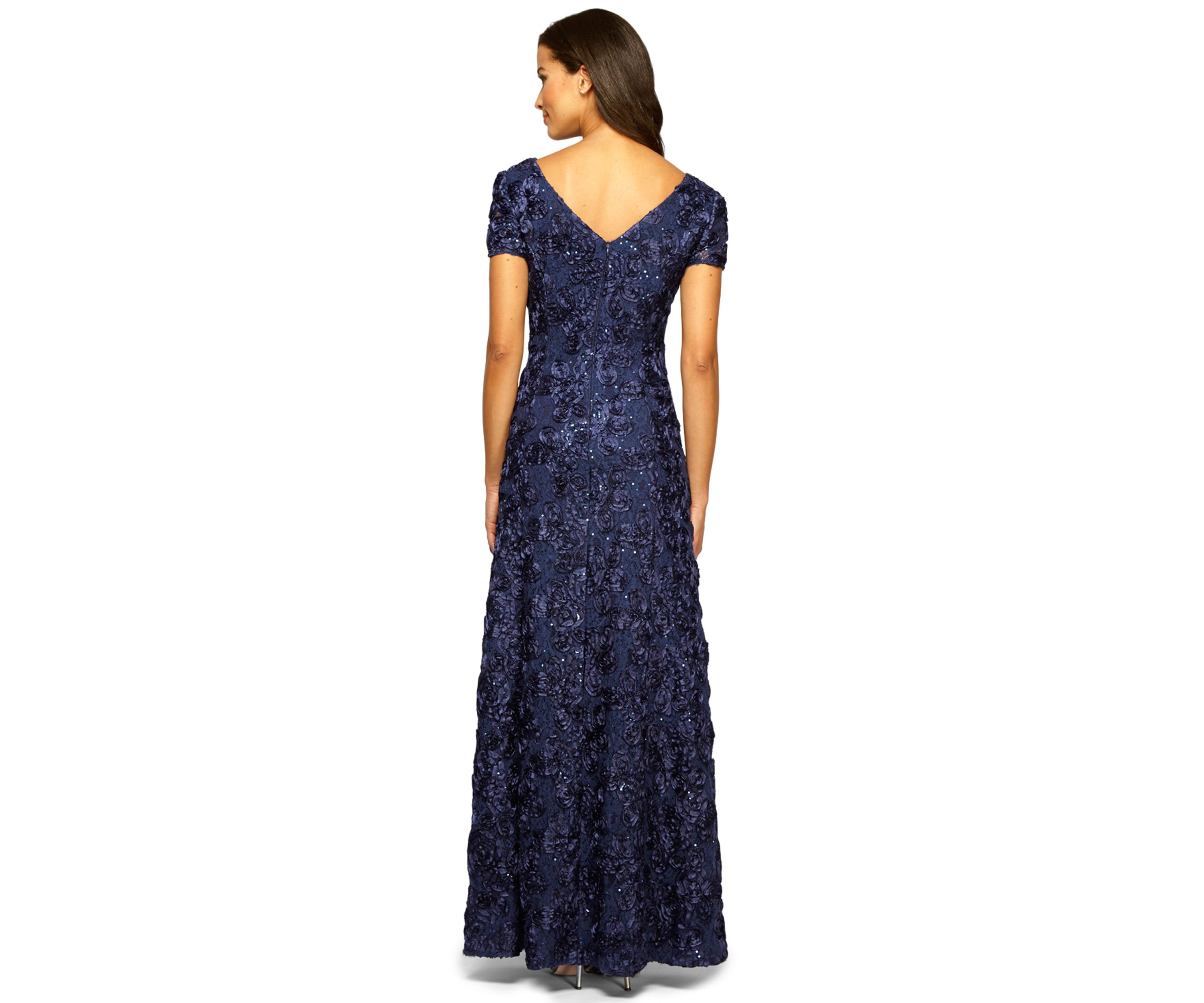 Rosette Gown with Sequin