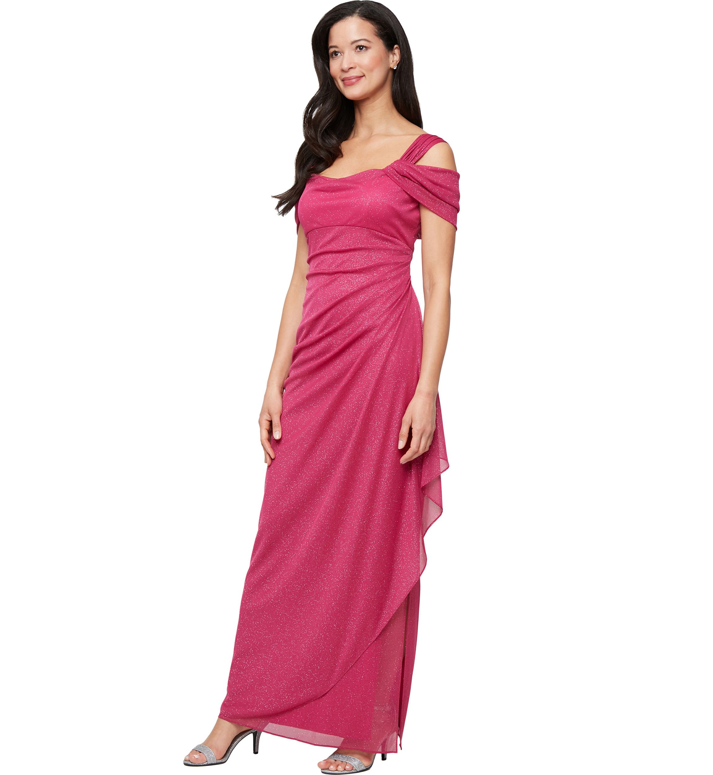 green emerald velvet dress Alex Evenings 8138066 - Long 97% Polyester, 3% Spandex Mermaid Dress