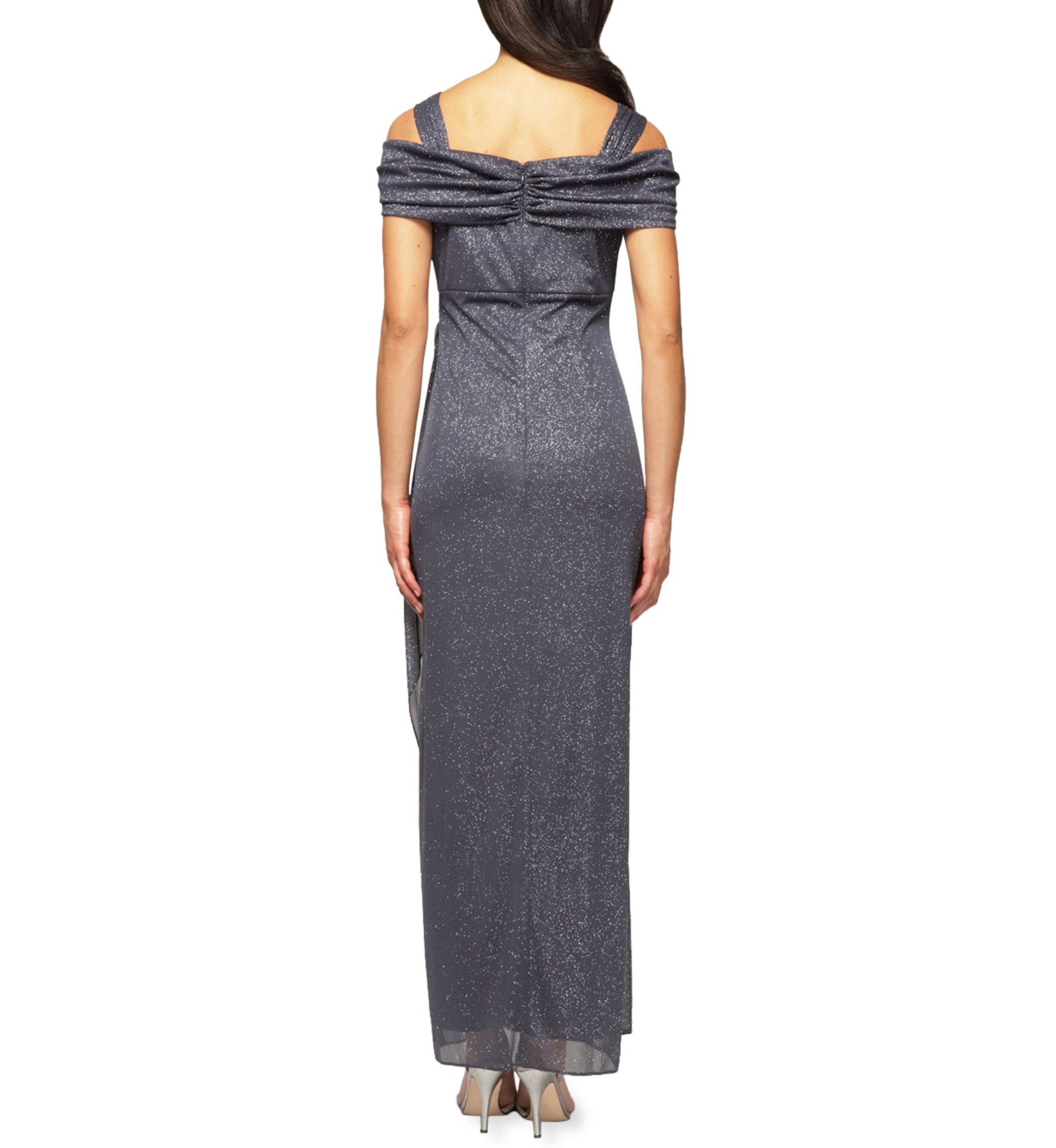 Womens Long Cold Shoulder Dress