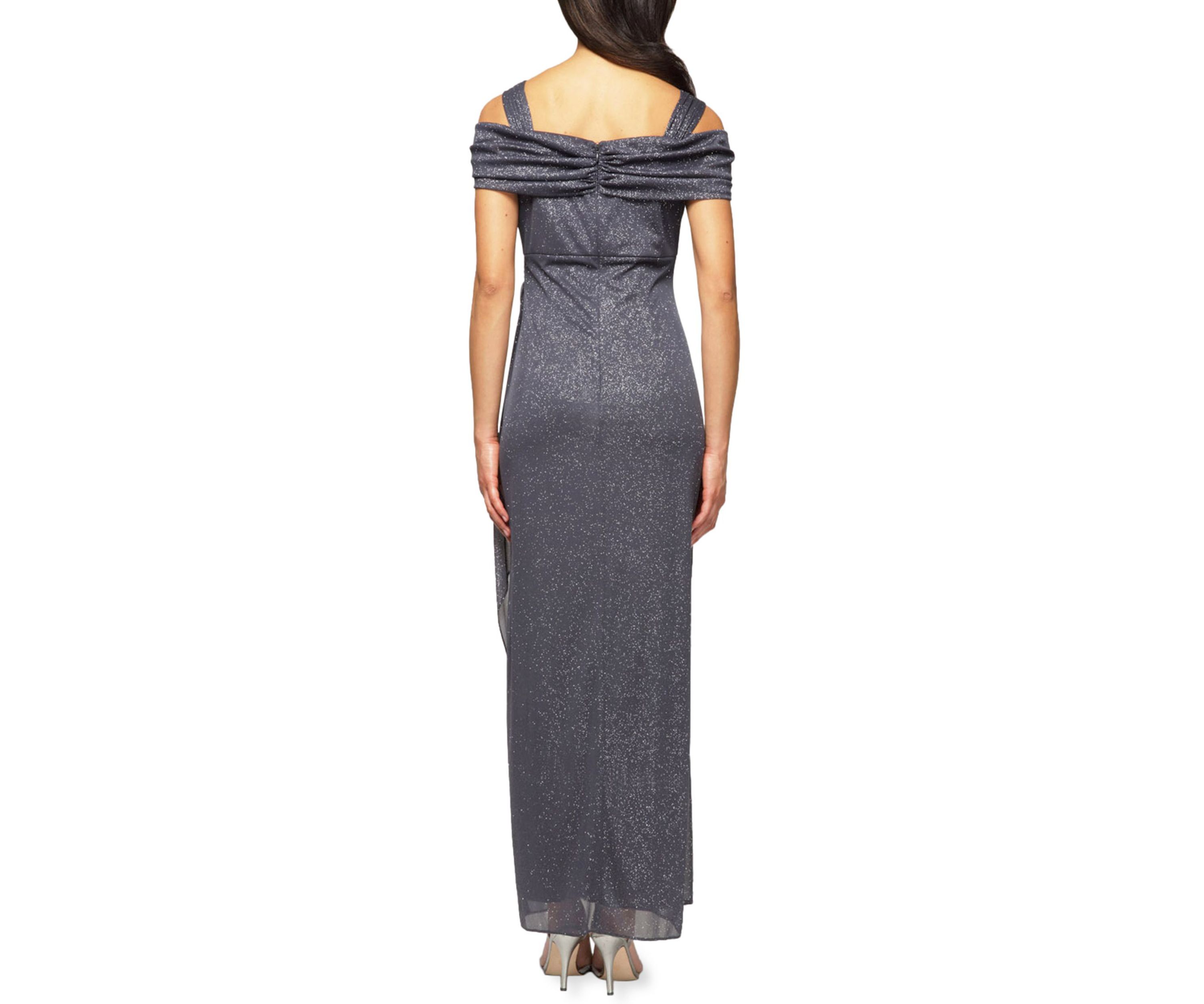 Womens Long Cold Shoulder Dress