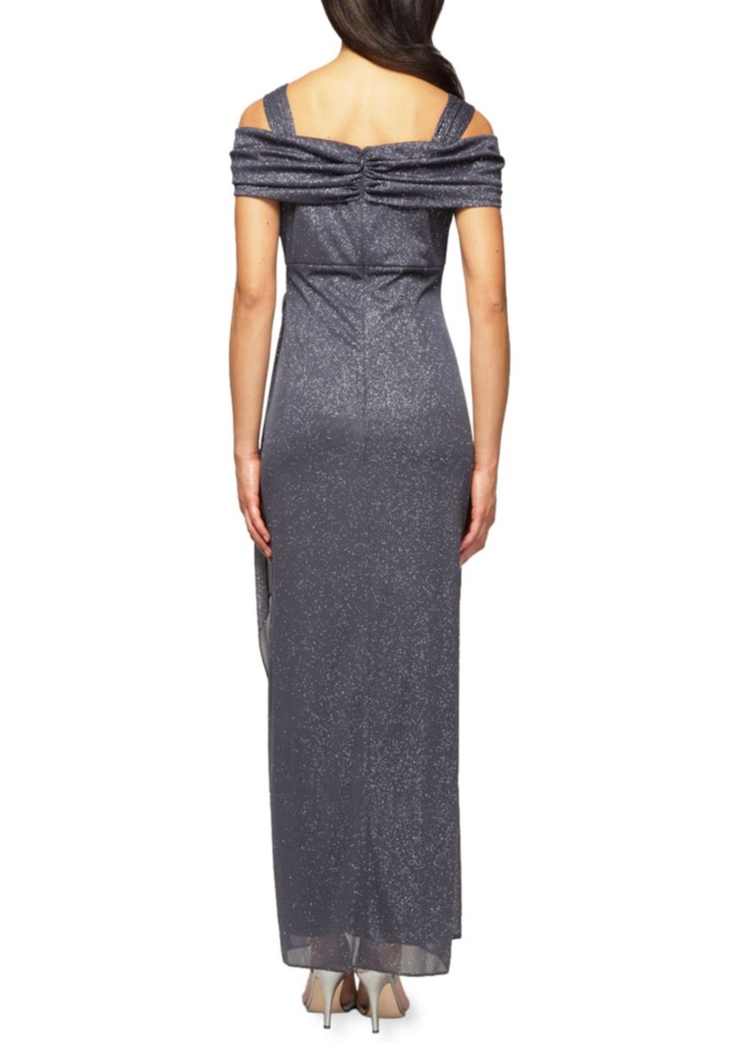 Womens Long Cold Shoulder Dress