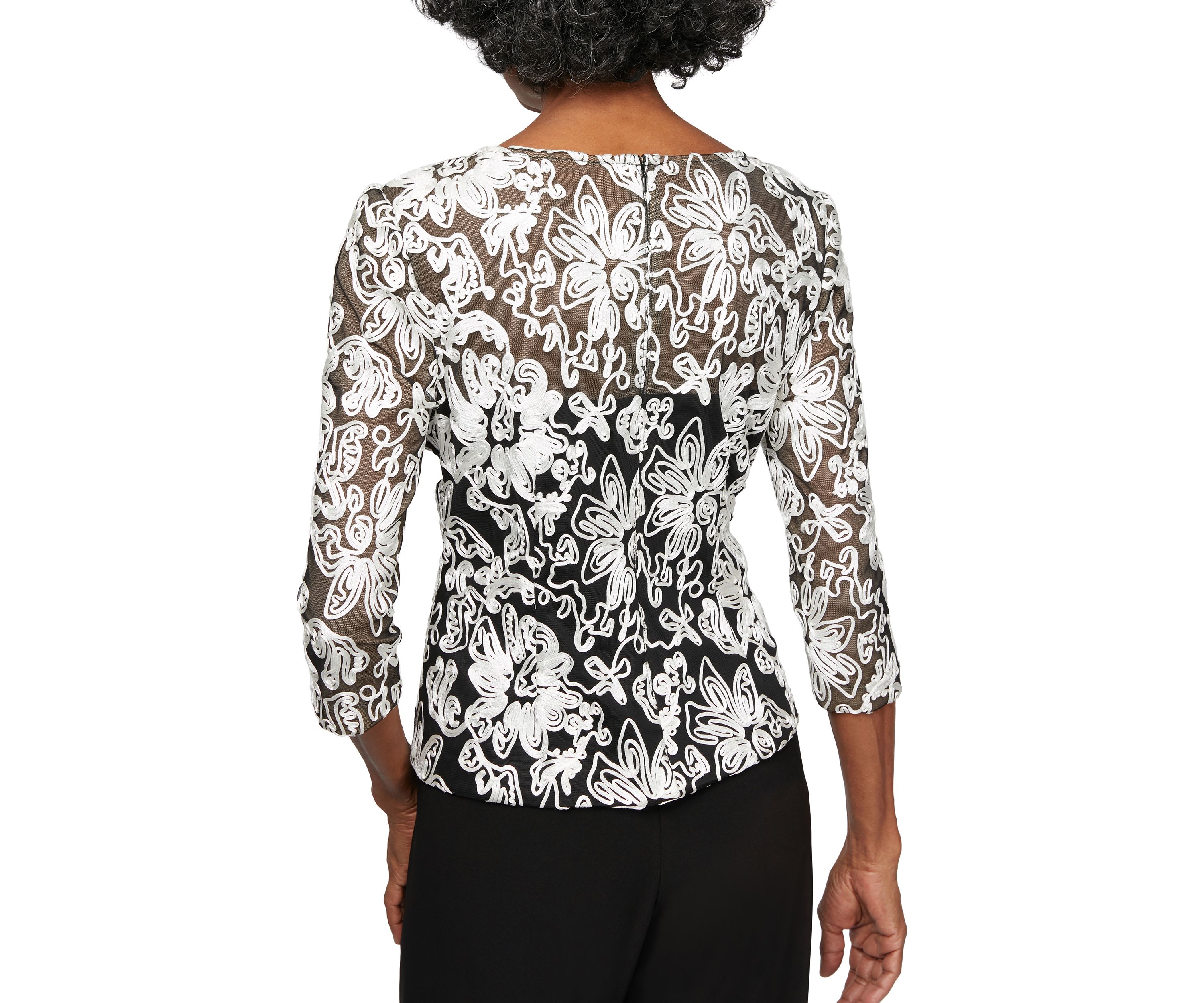 Womens Blouse with Embroidered Detail