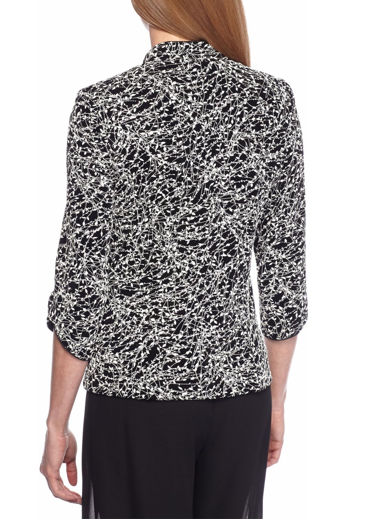 Textured Mandarin Neck Glitter Knit Twinset