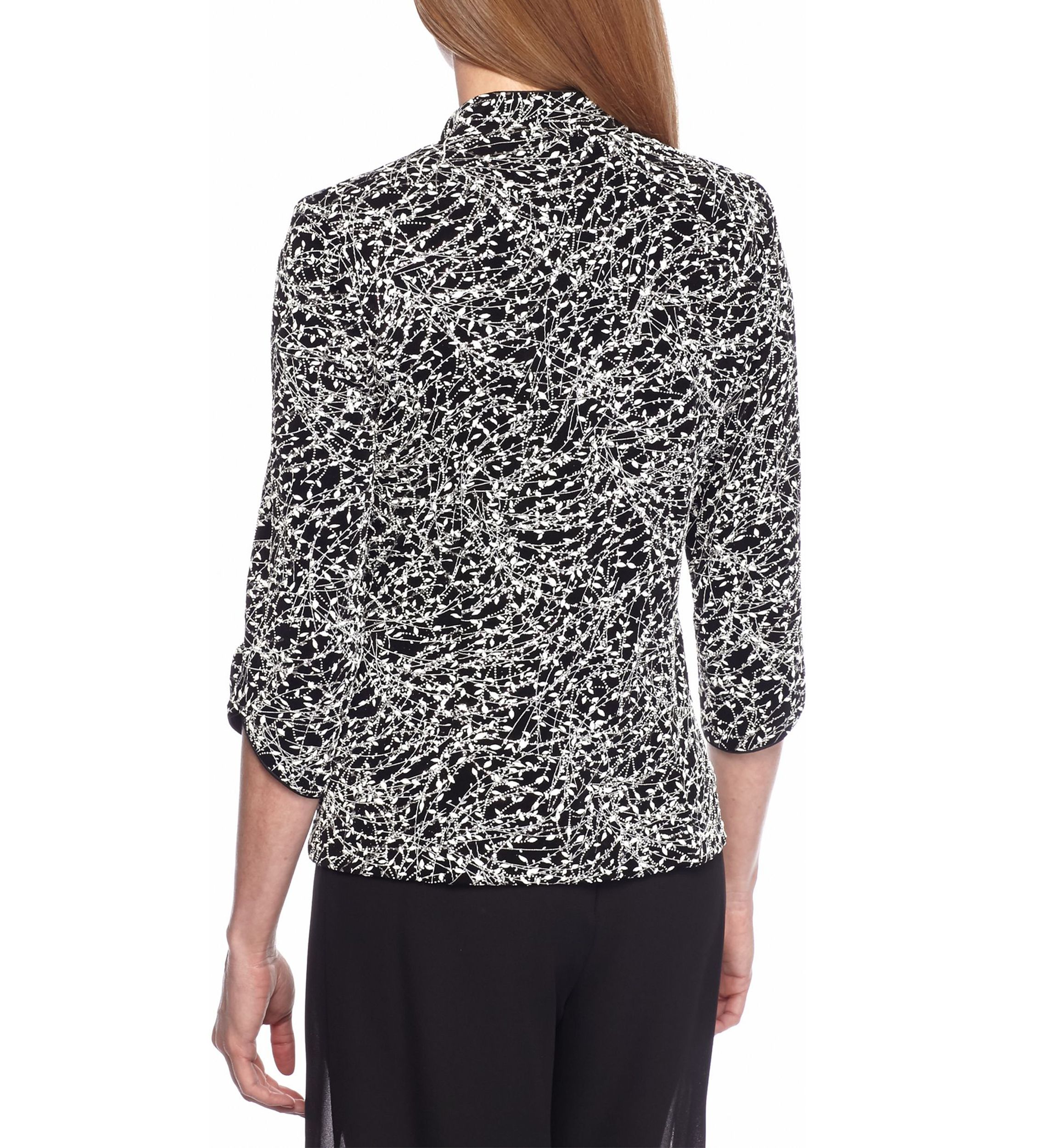 Textured Mandarin Neck Glitter Knit Twinset