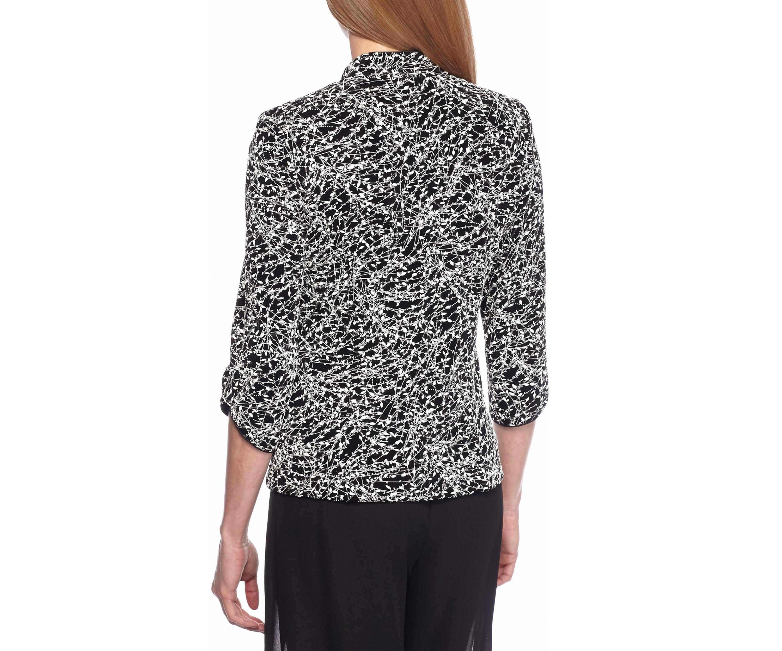 Textured Mandarin Neck Glitter Knit Twinset