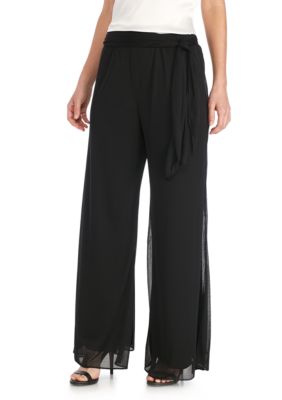 Mesh Pants with Waist Tie Detail