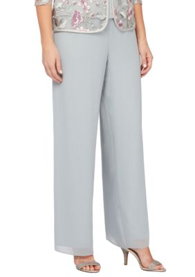 kim rogers petite paisley flare leg pant